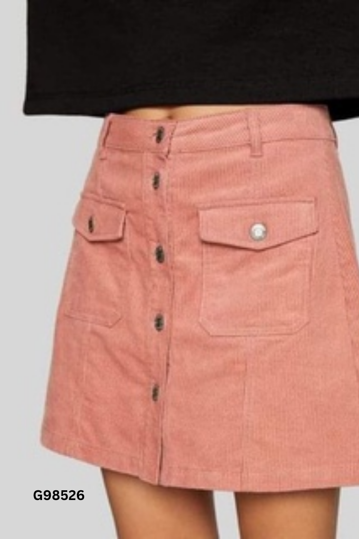 Chân váy STRADIVARIUS nhung tăm hồng