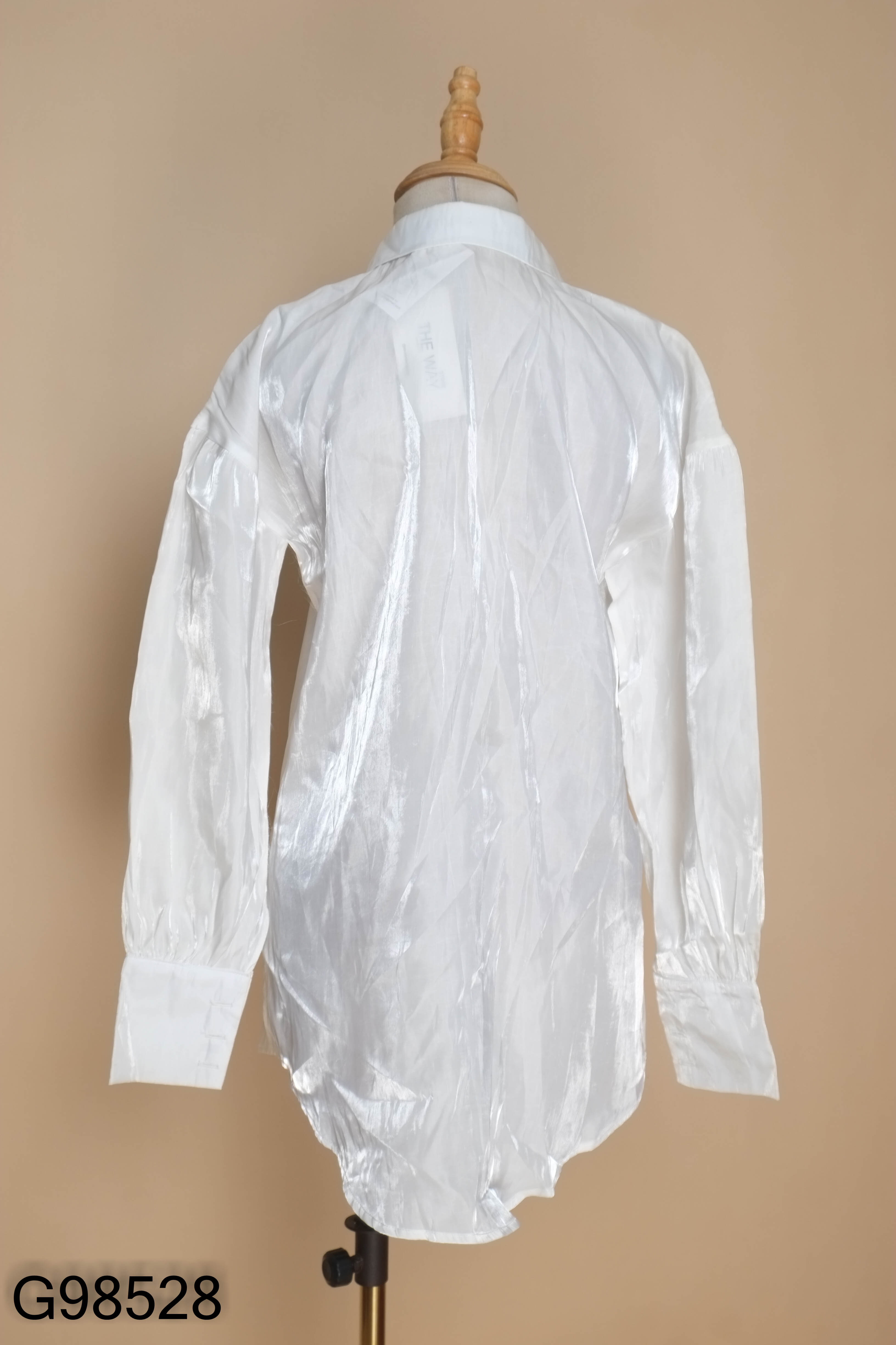 NEWTAG Áo sơ mi organza trắng