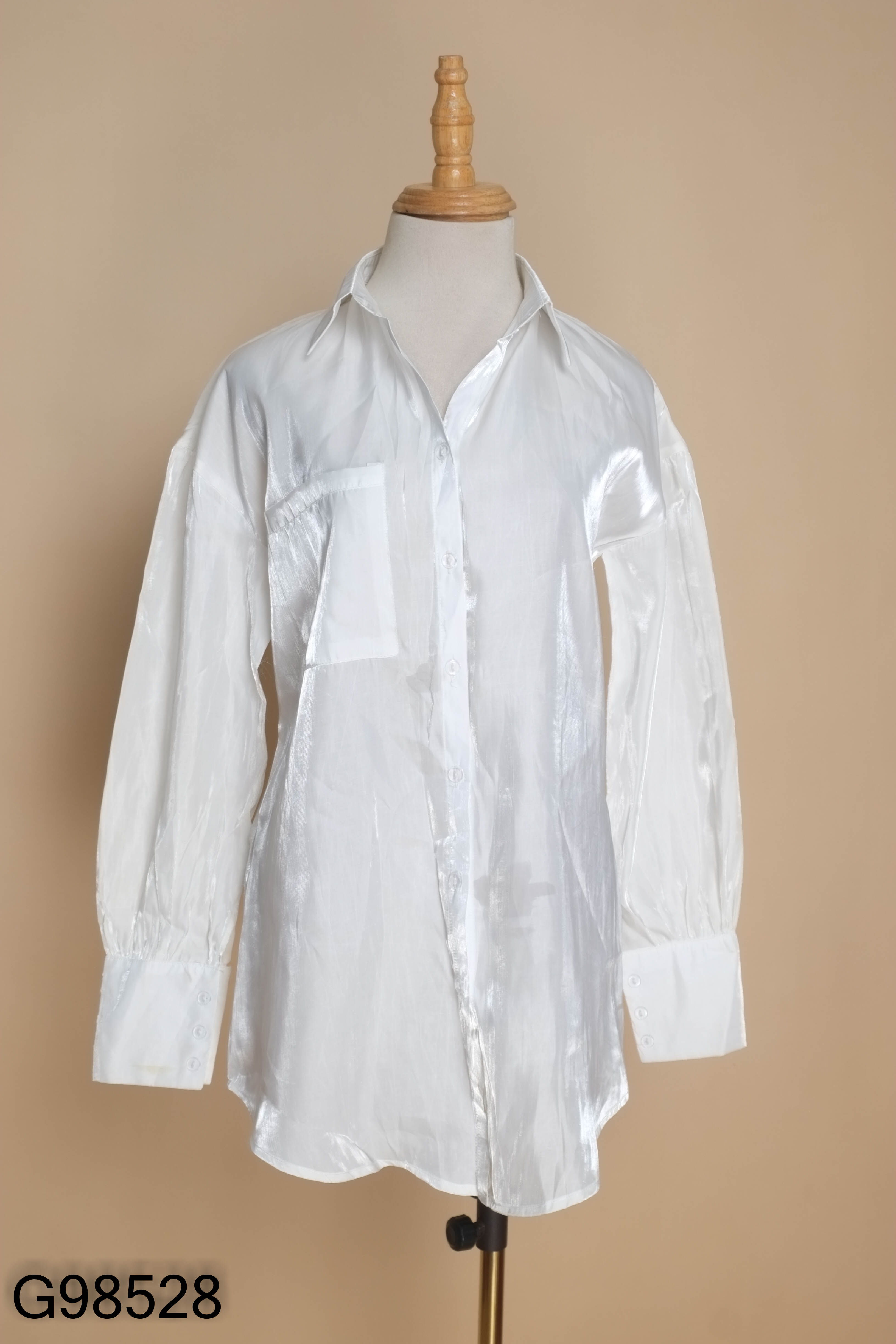 NEWTAG Áo sơ mi organza trắng