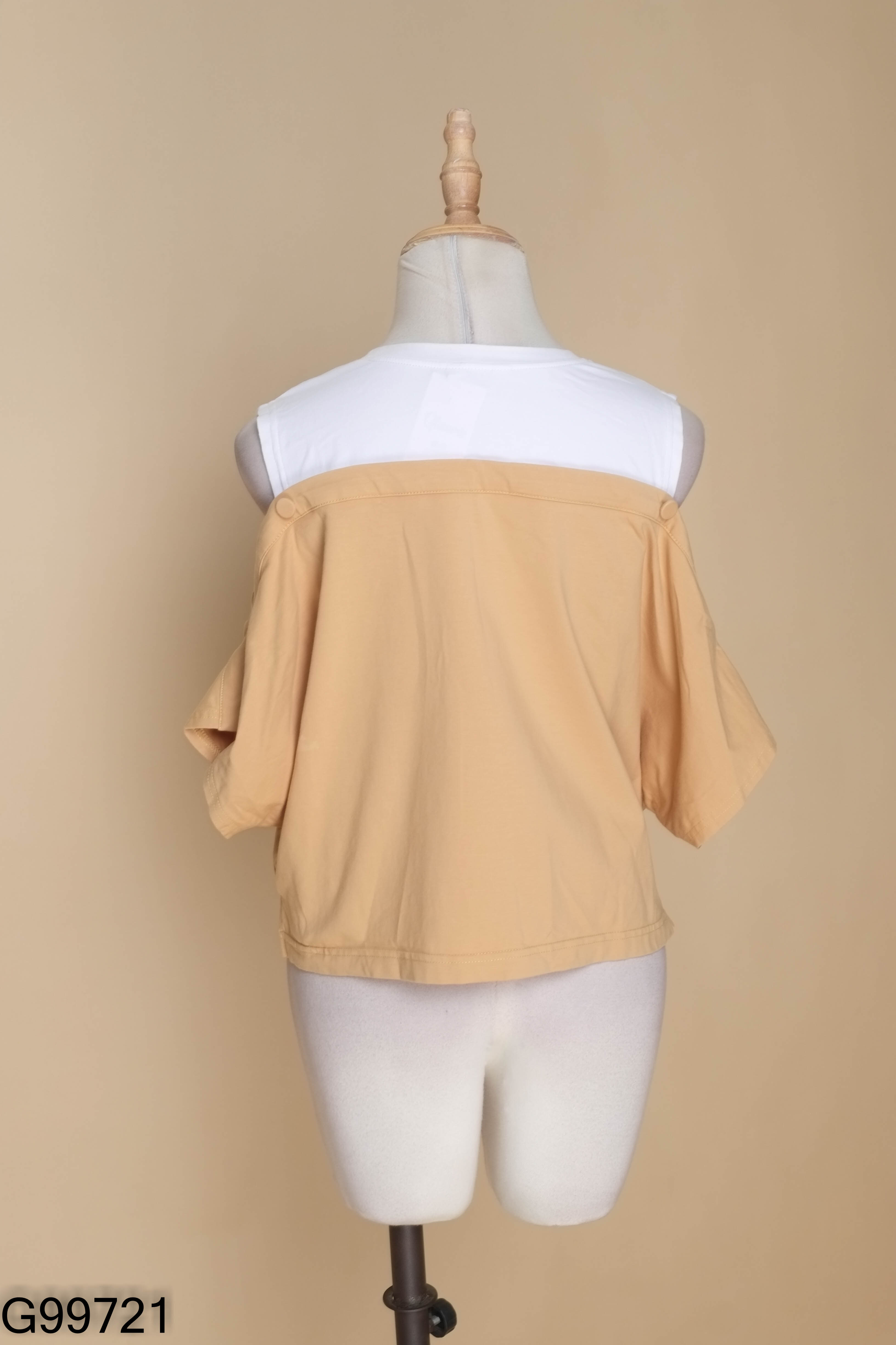 Áo PANTIO nâu phối trắng