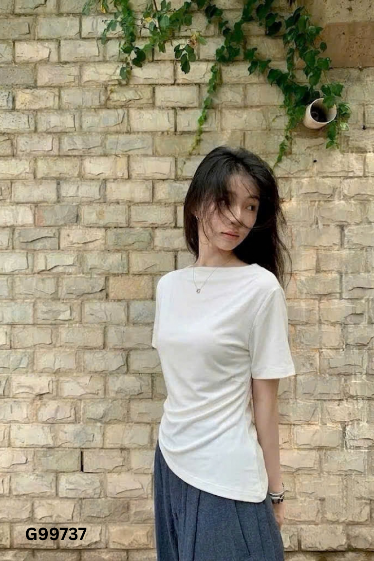 Áo CALIE trắng trơn