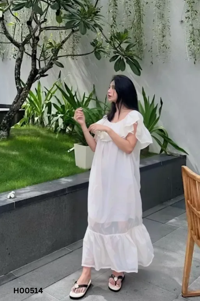 Váy be trễ vai bèo