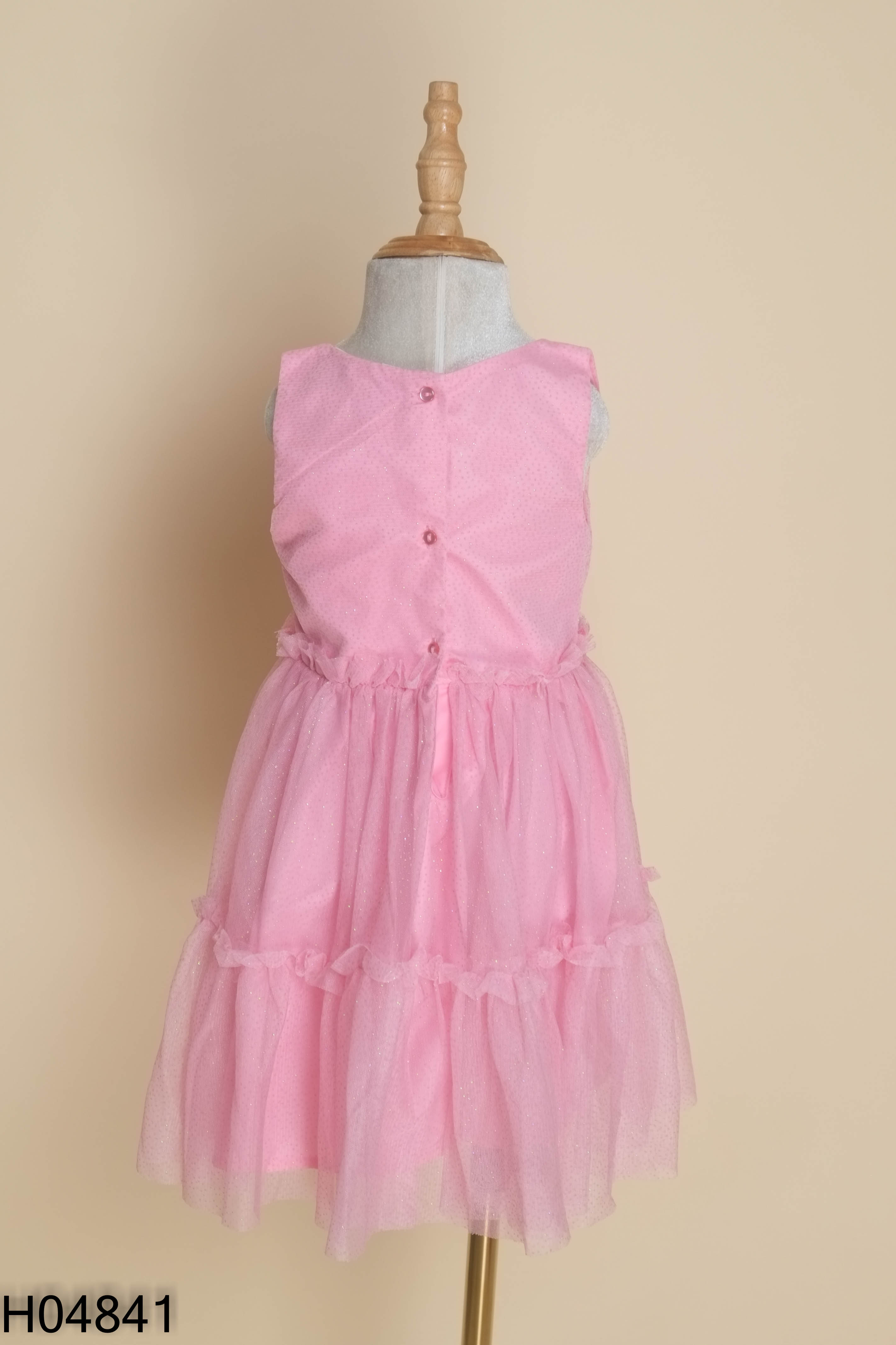 Váy công chúa hồng phối lưới KIDS