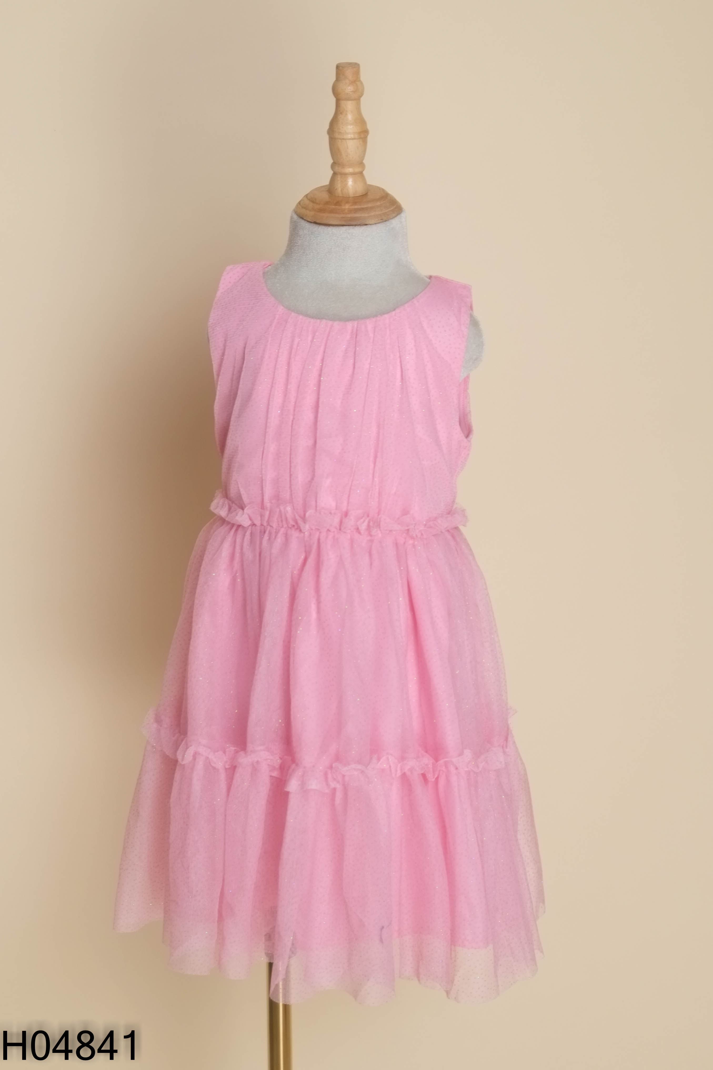 Váy công chúa hồng phối lưới KIDS