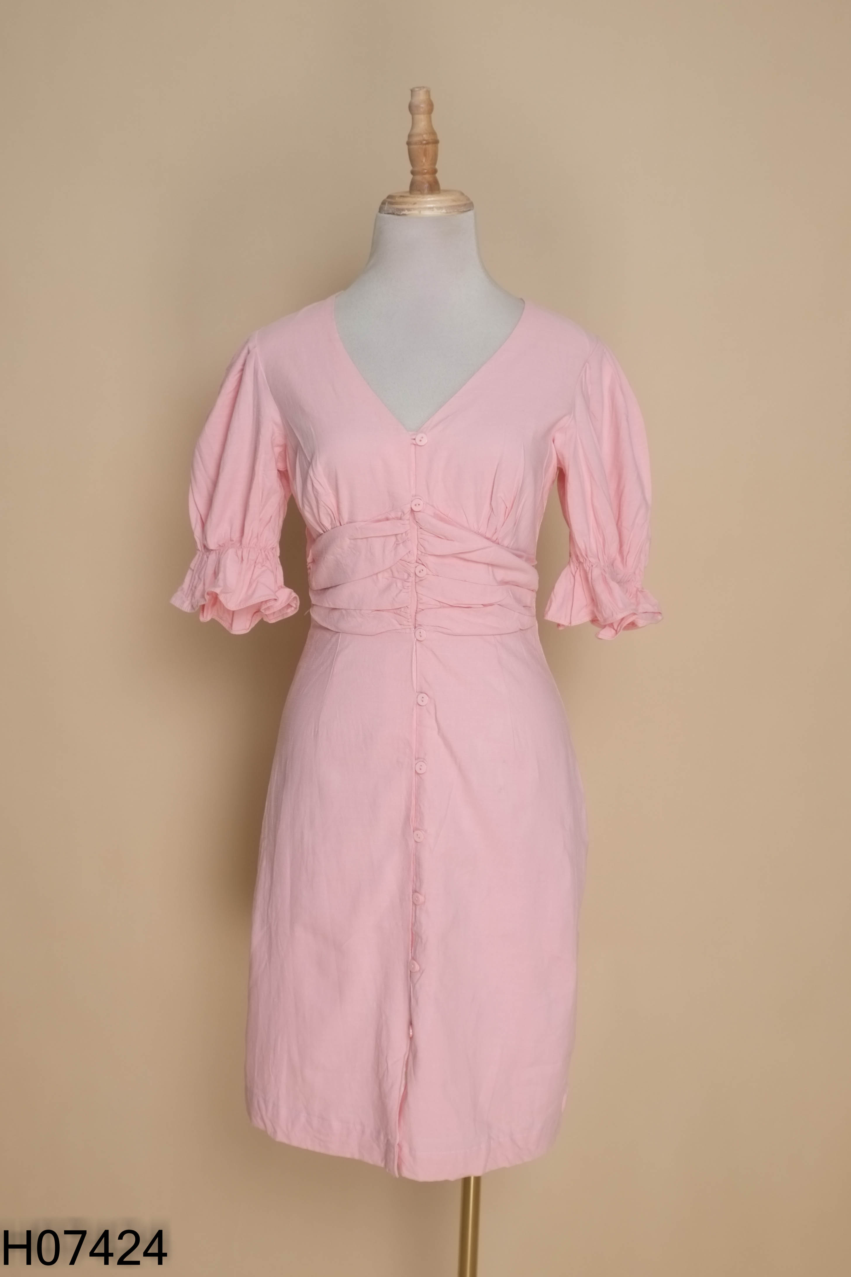 Váy HNOSS linen hồng