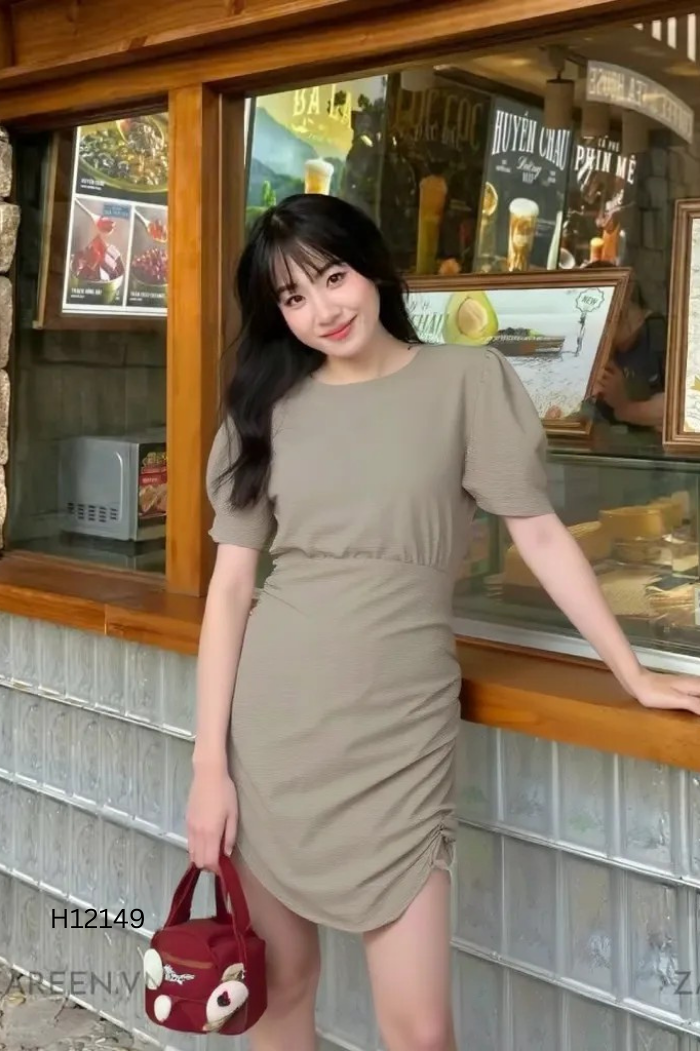 Váy ZAREEN đũi xanh dúm