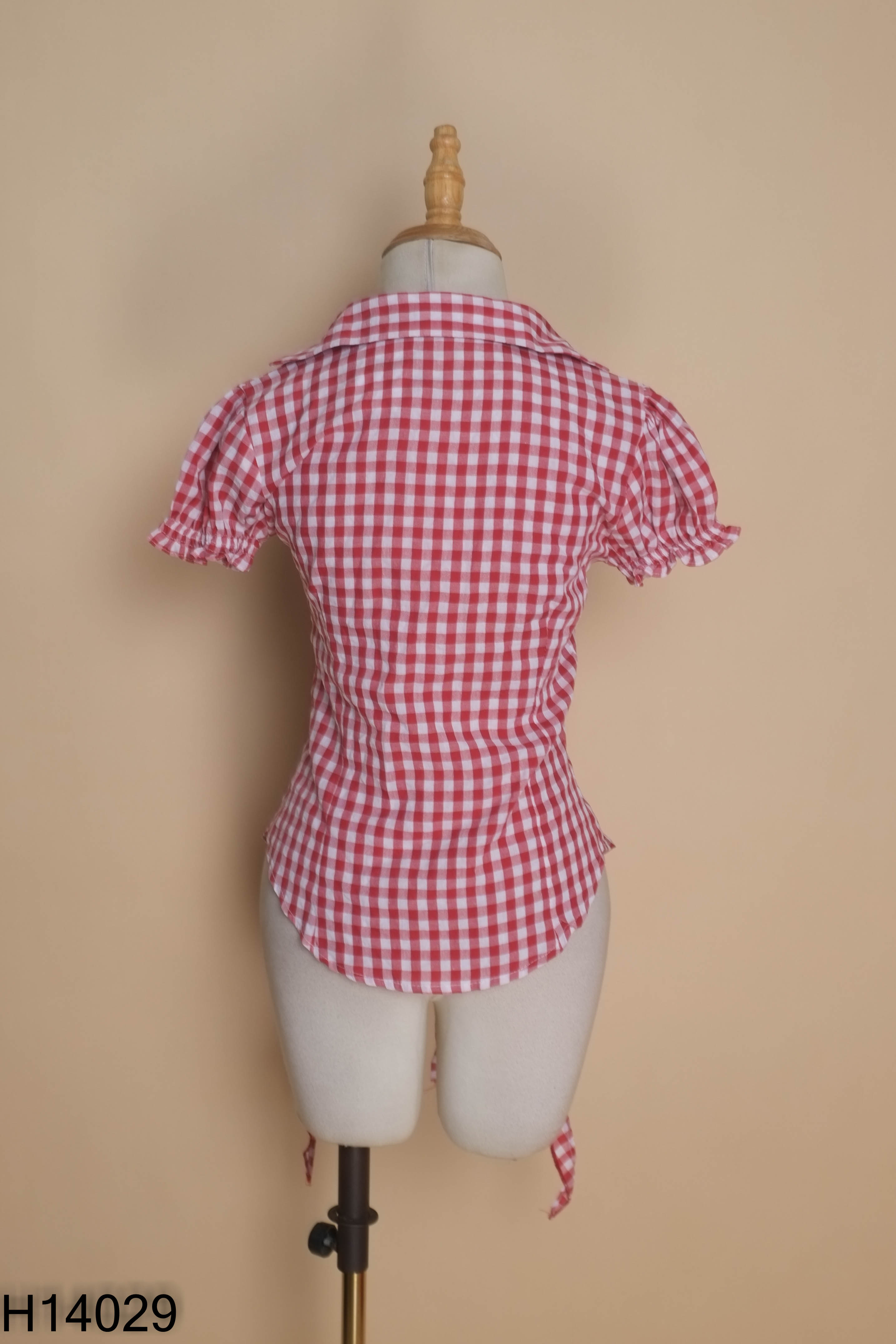 Áo JOELLA đỏ kẻ caro bèo