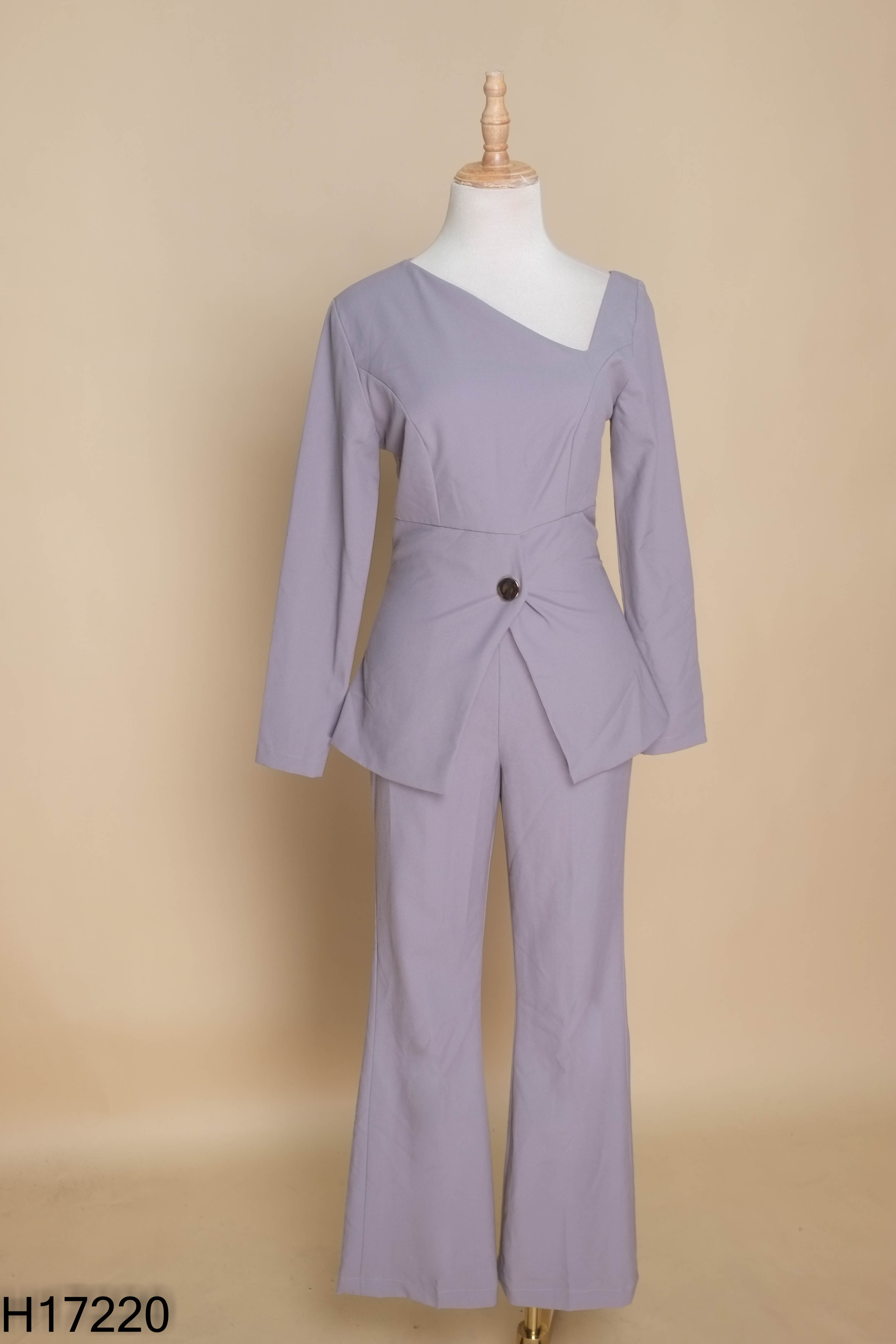 Set ghi lệch vai AI HONG+quần