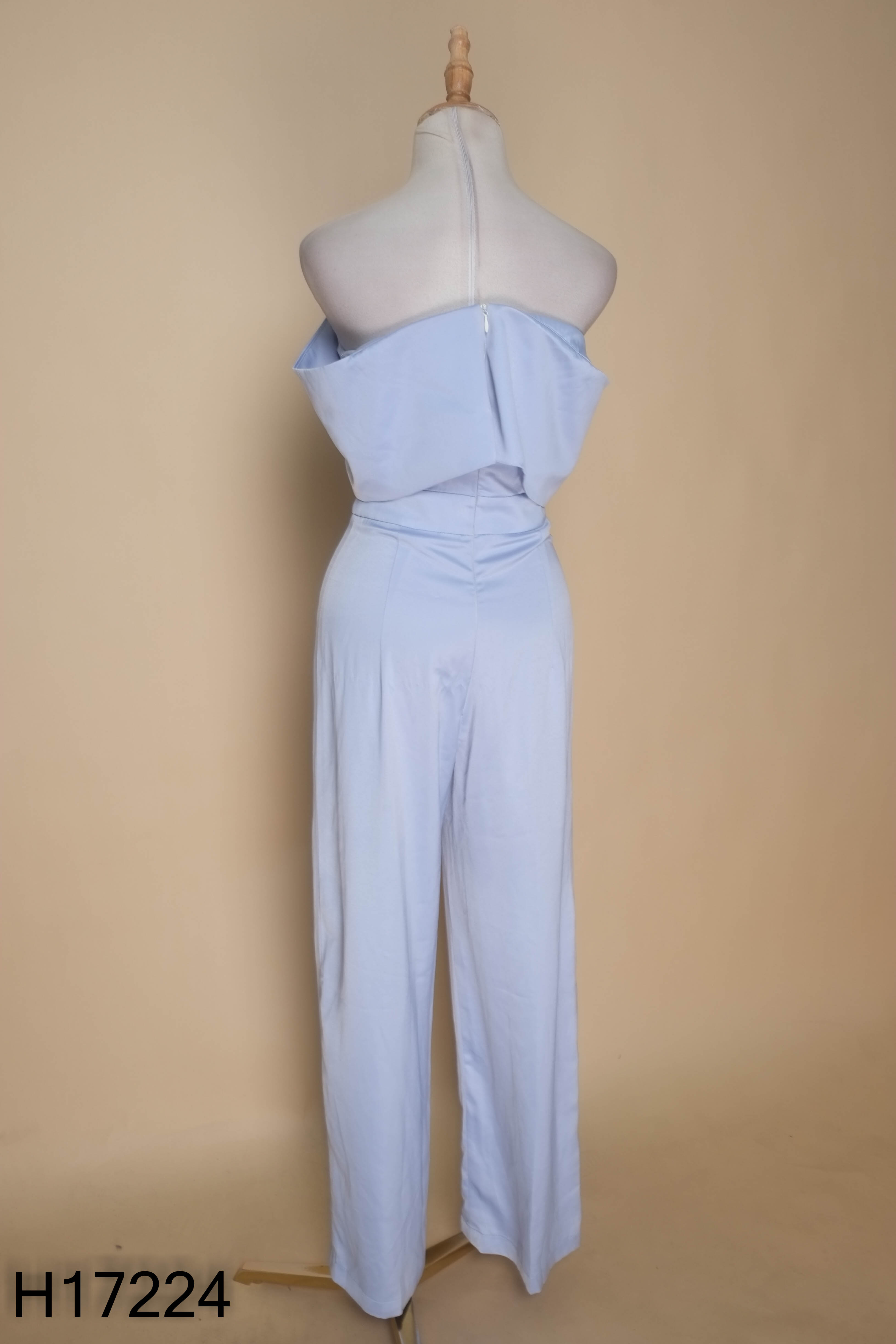 Jumpsuits lụa xanh AI HONG cổ thuyền