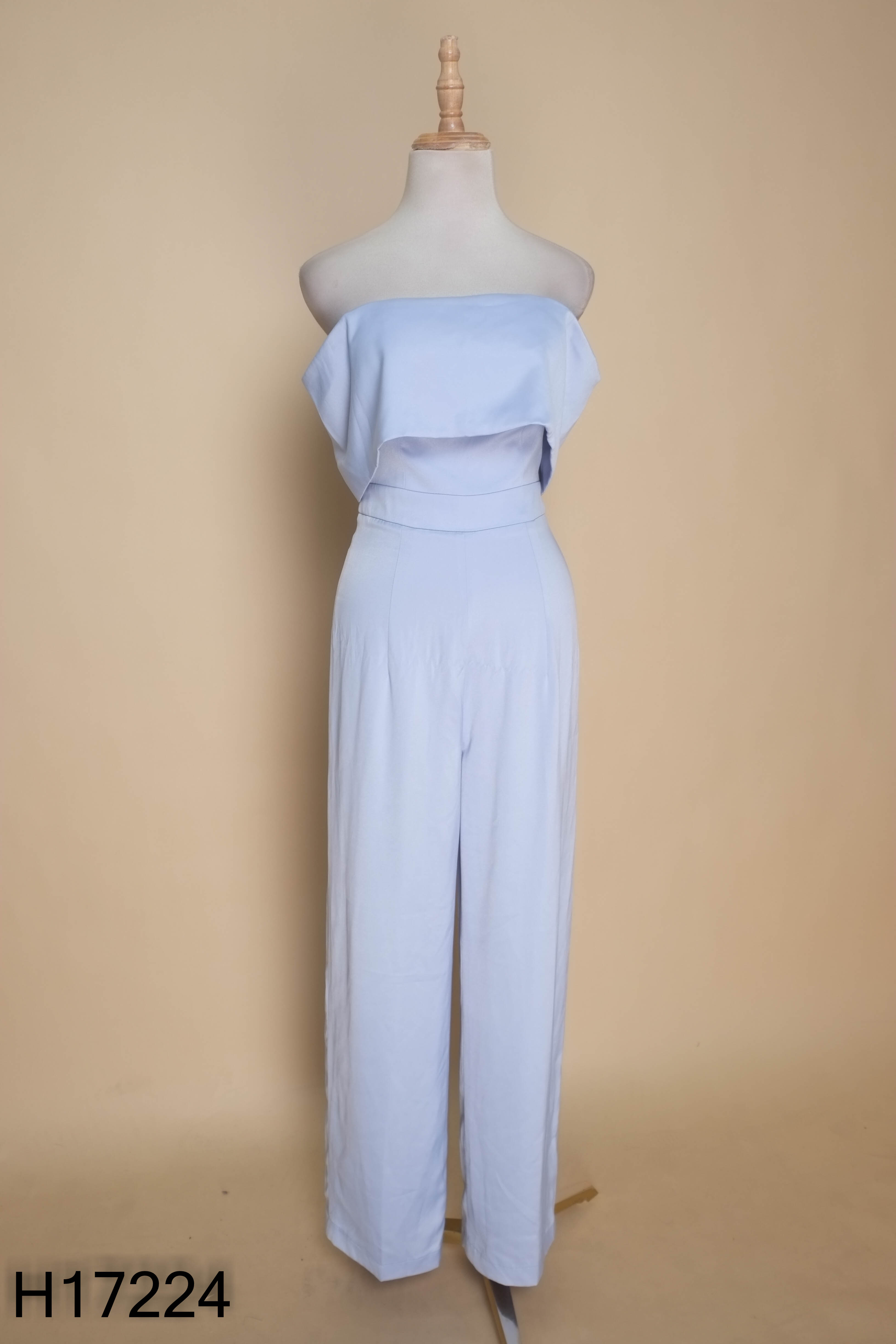 Jumpsuits lụa xanh AI HONG cổ thuyền