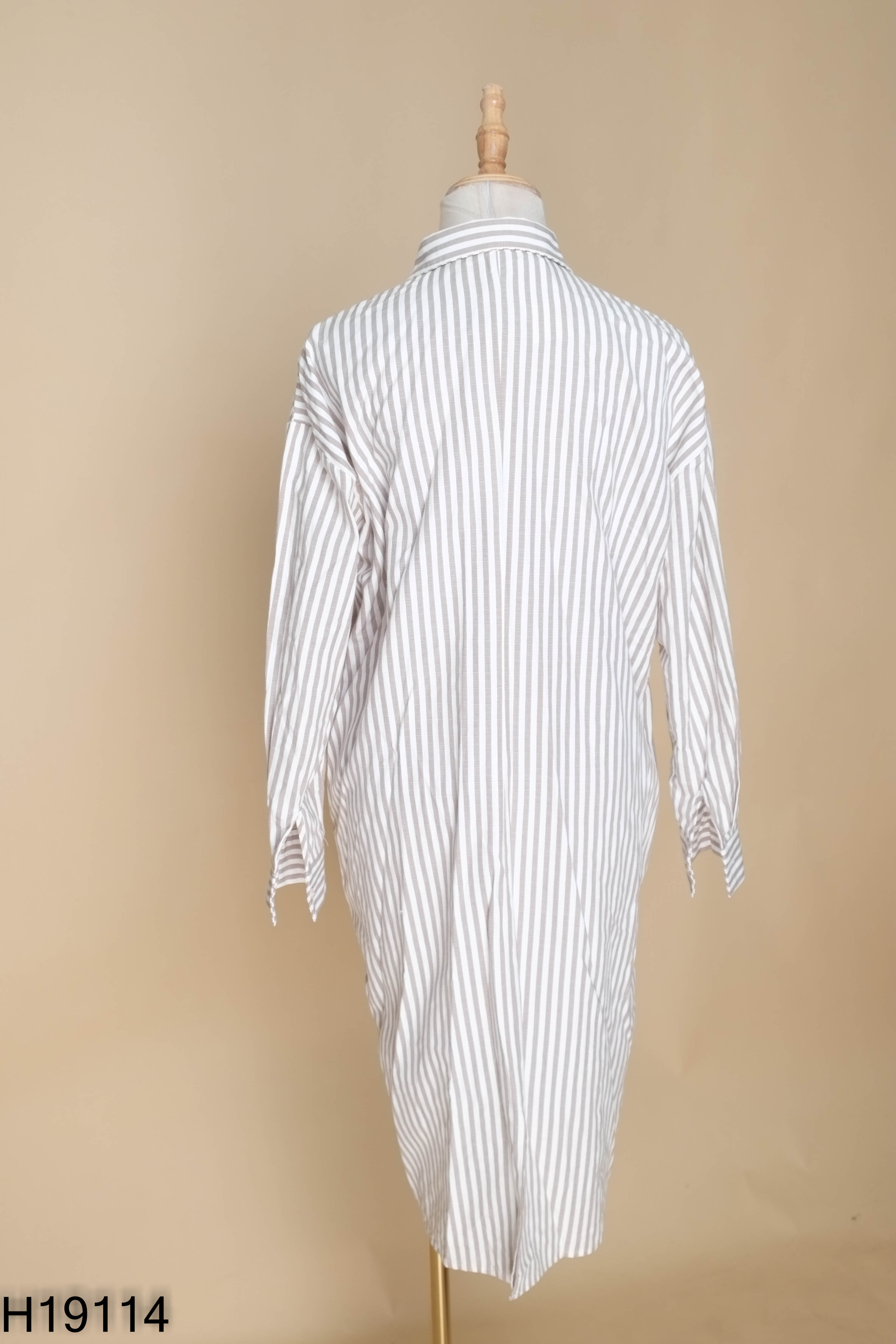 NEWTAG Váy 92 WEAR xám sọc trắng