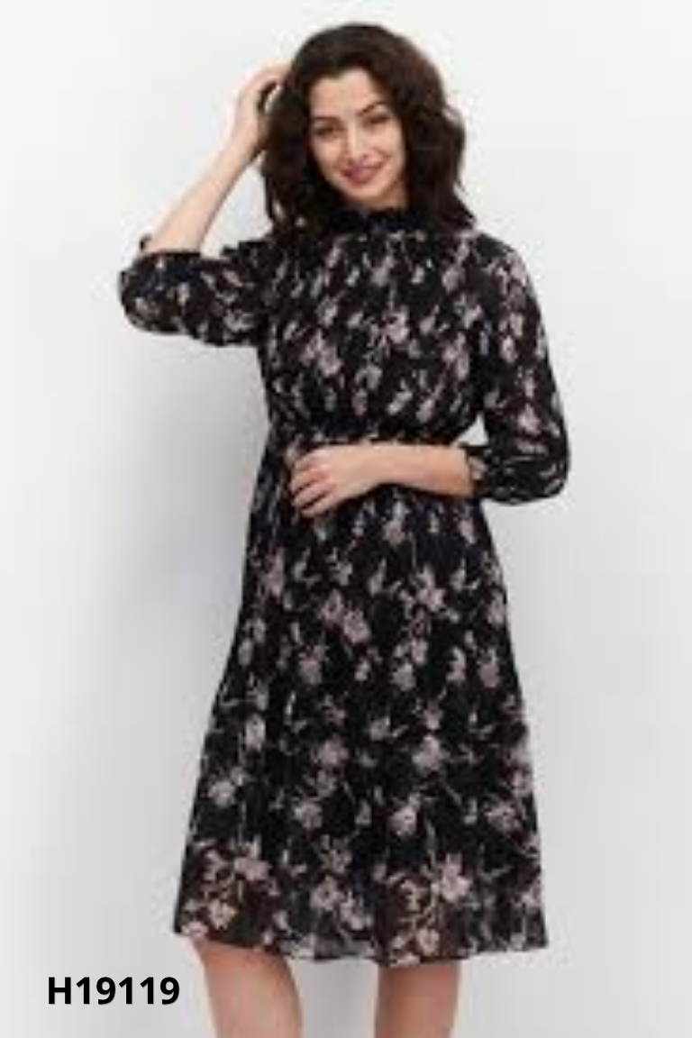 Váy VERO MODA đen phối hoa