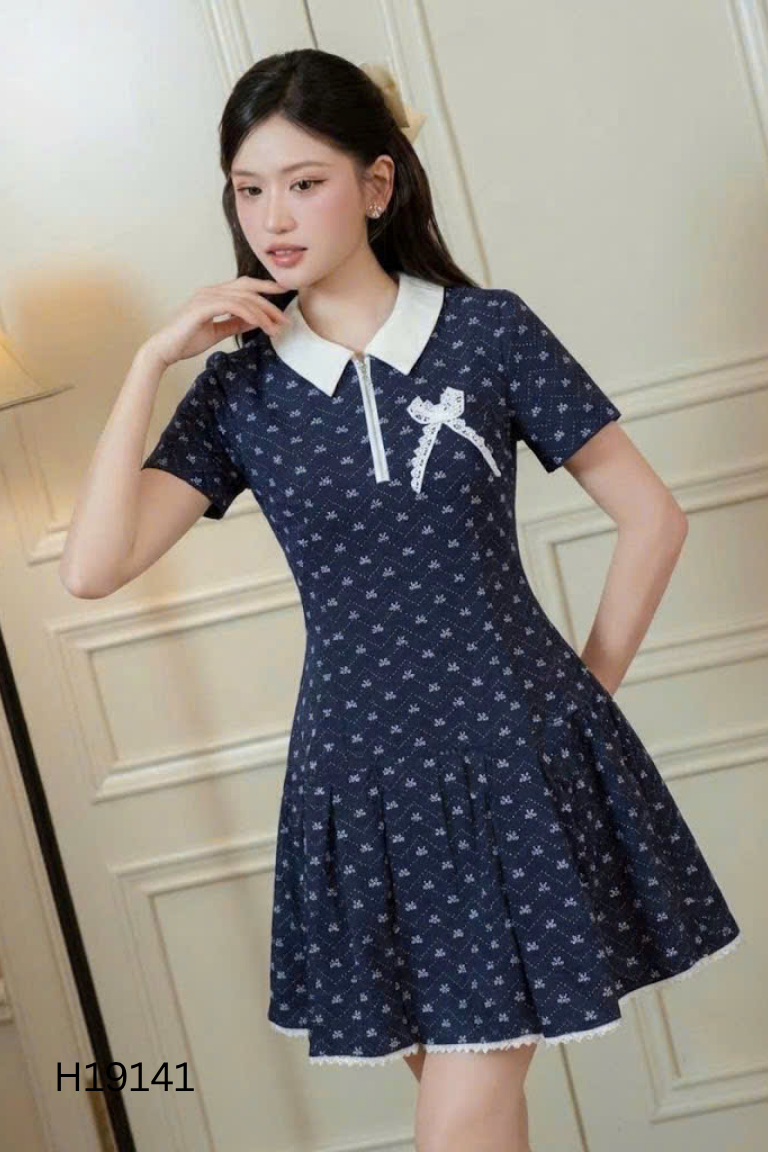 Váy VU DESIGN xanh nơ