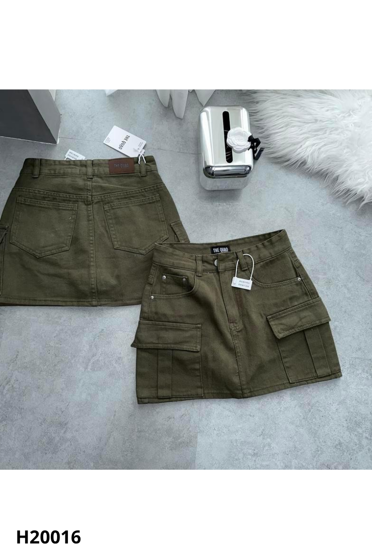 Chân váy jeans THE QUẠO xanh