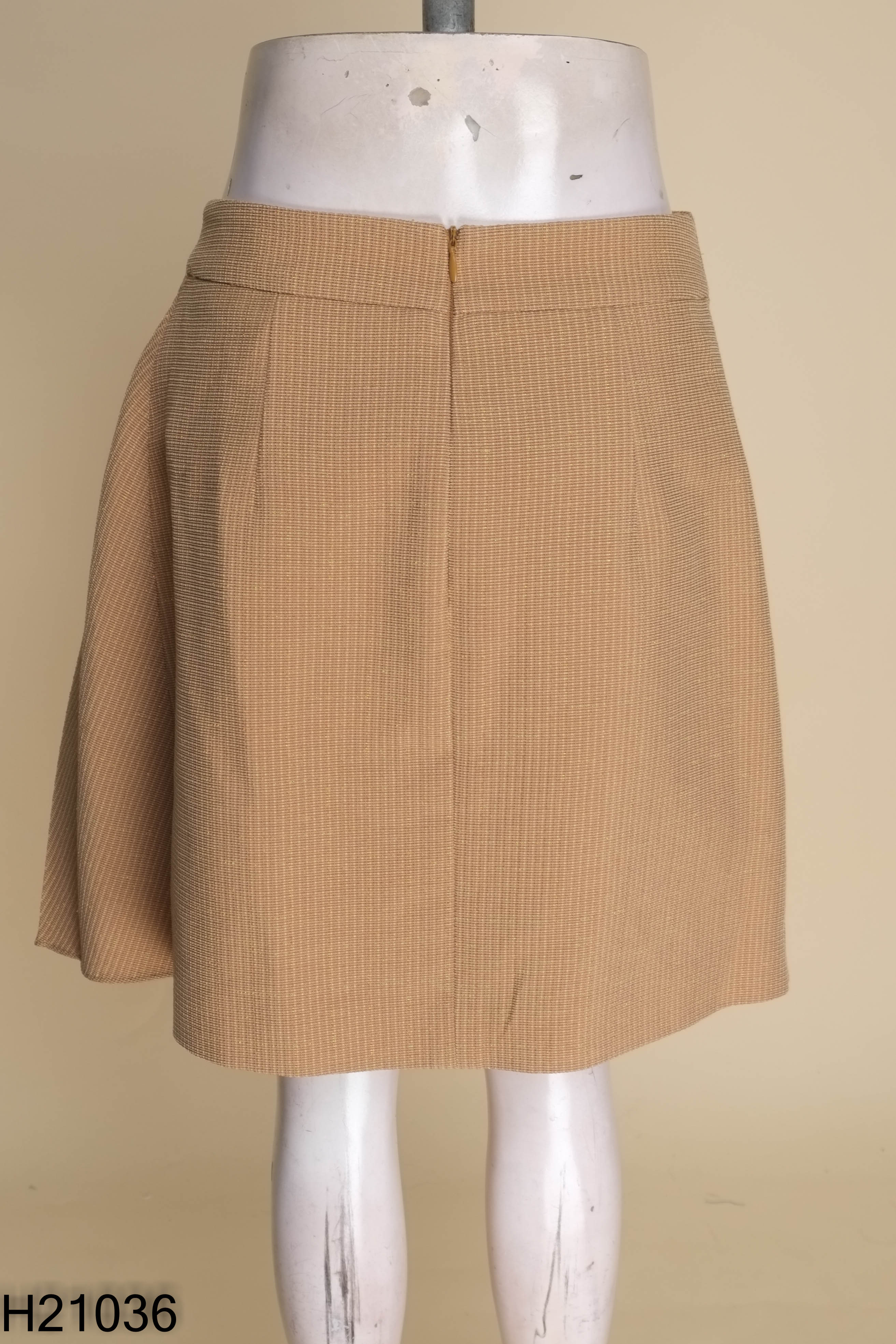 Chân váy tweed nâu ánh ELISE