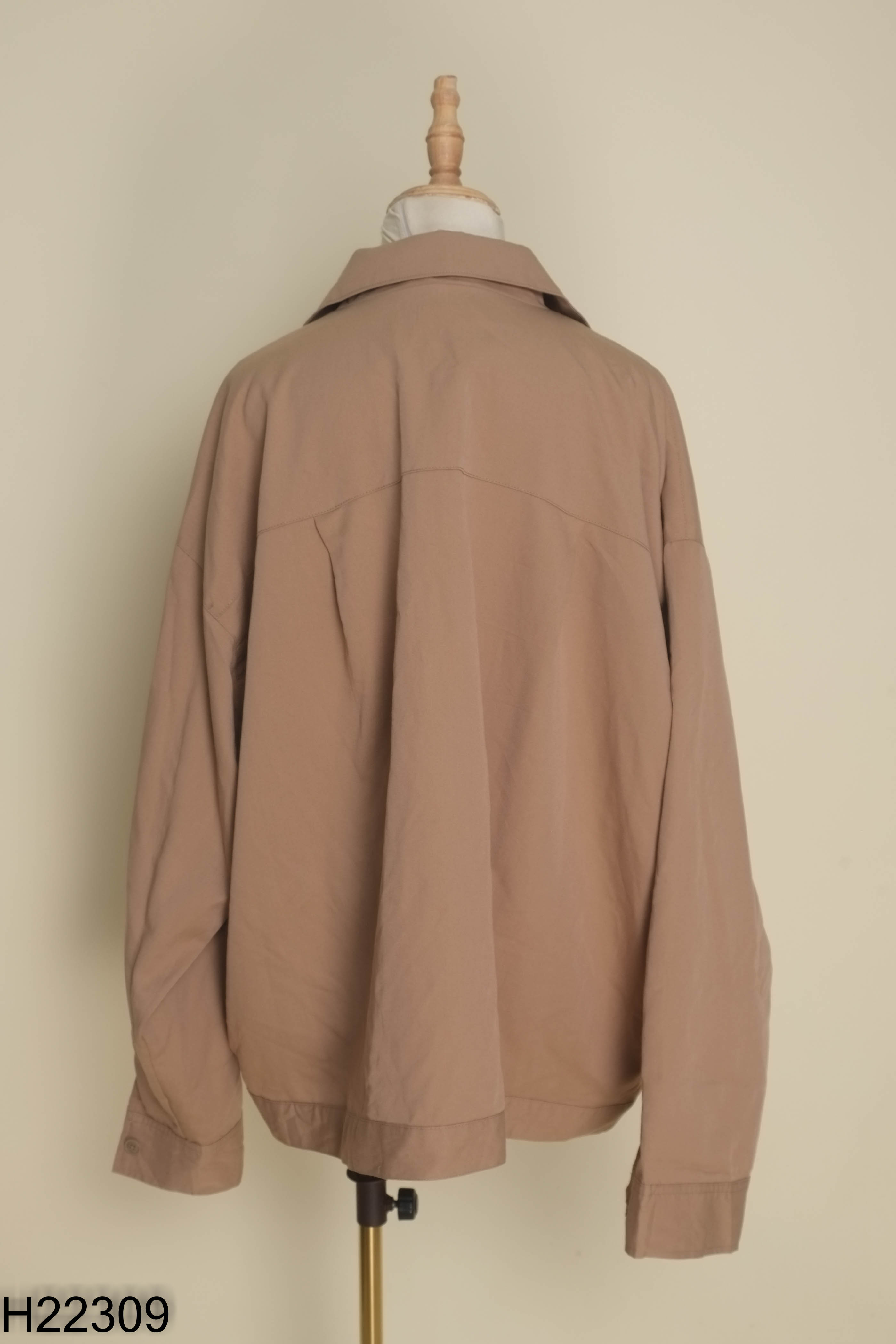 Áo sơ mi nâu cổ blazer HALHAM