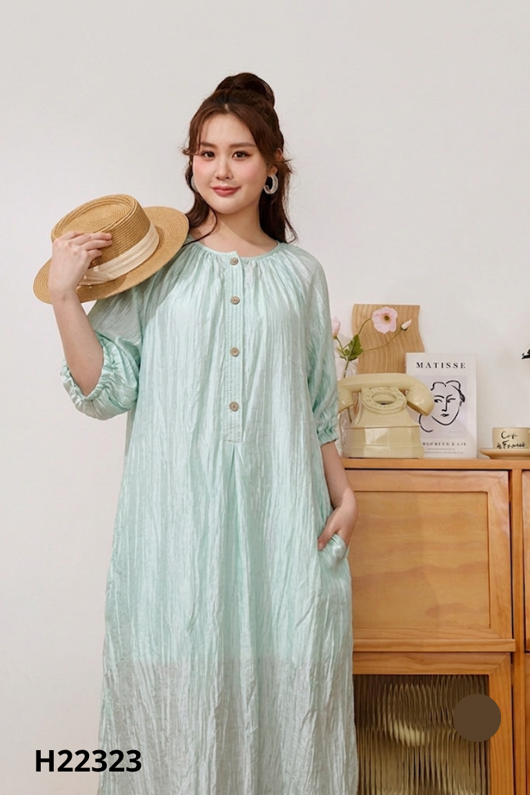 NEWTAG Váy đũi suông xanh