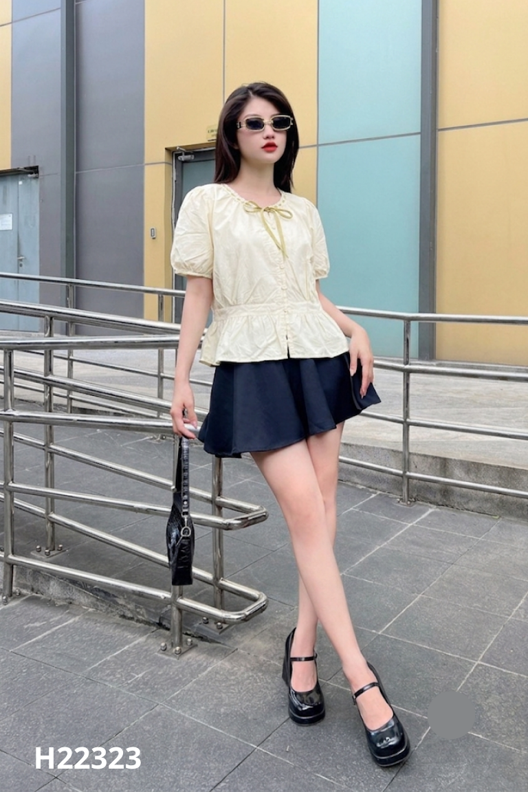 NEWTAG Áo thô be phối cúc