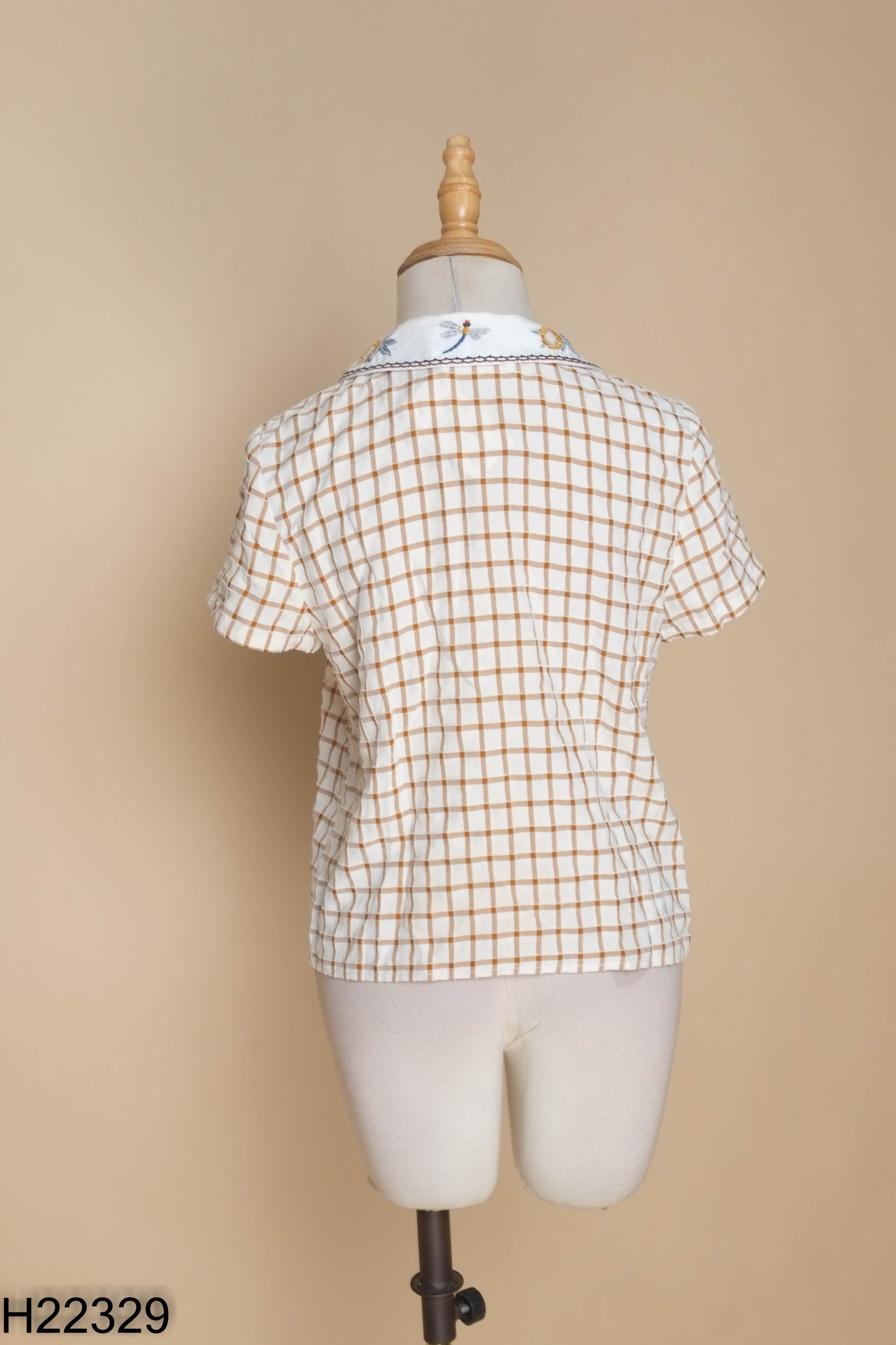 Áo sơ mi ADORE DRESS be kẻ caro