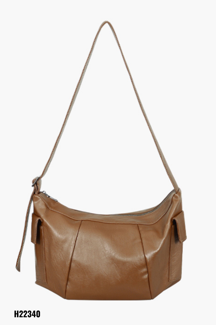 Túi nâu trơn có túi hông