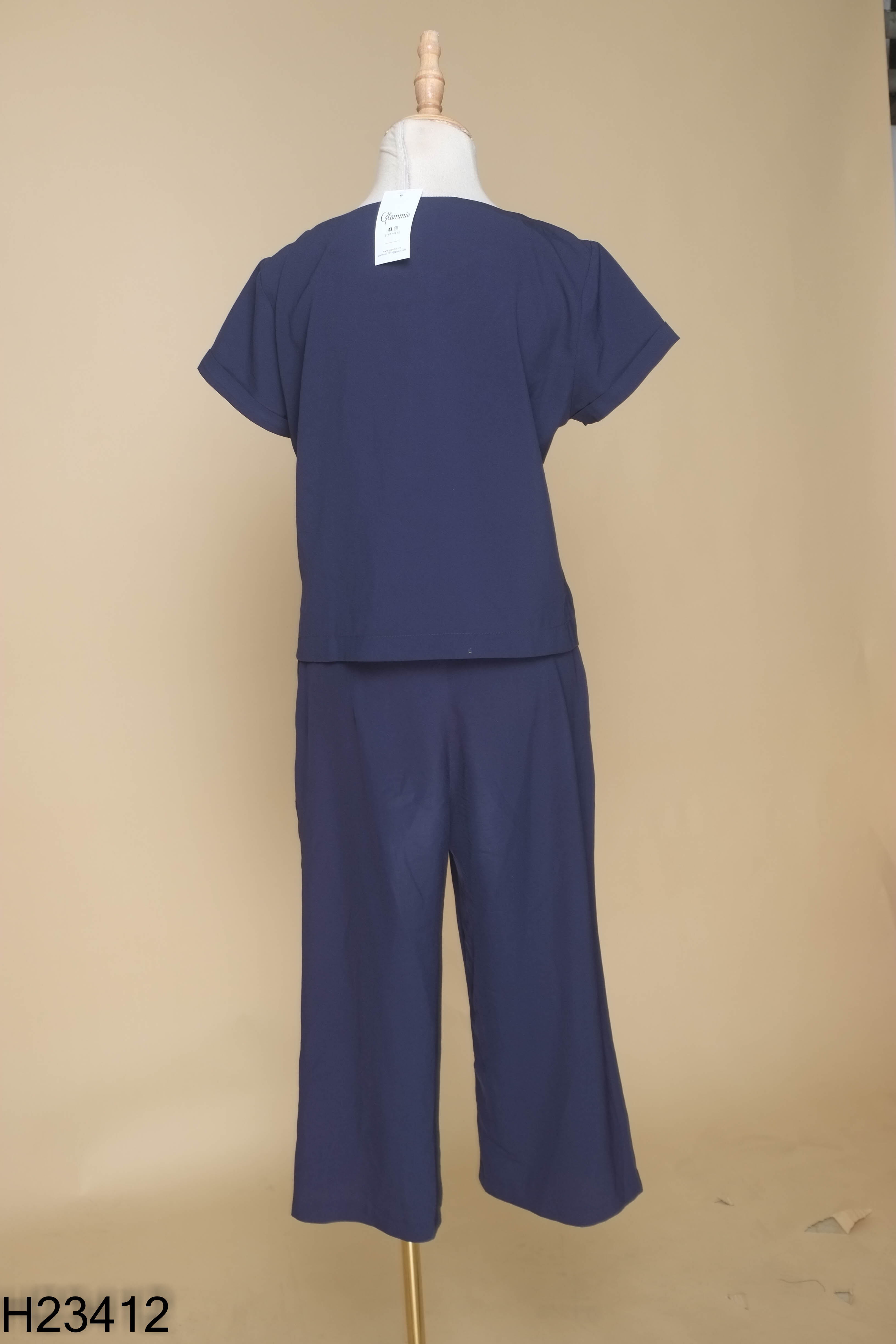 Set Áo xanh phối khóa + quần