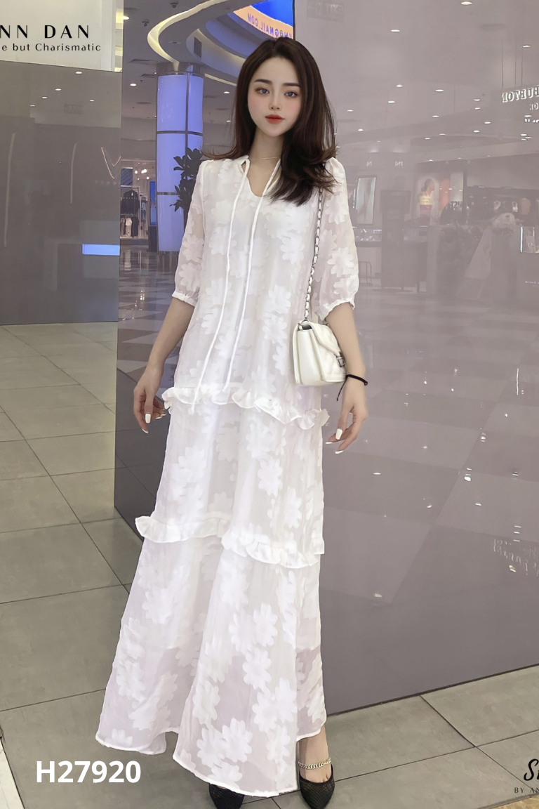 Váy SHE BY ANN DAN voan be họa tiết