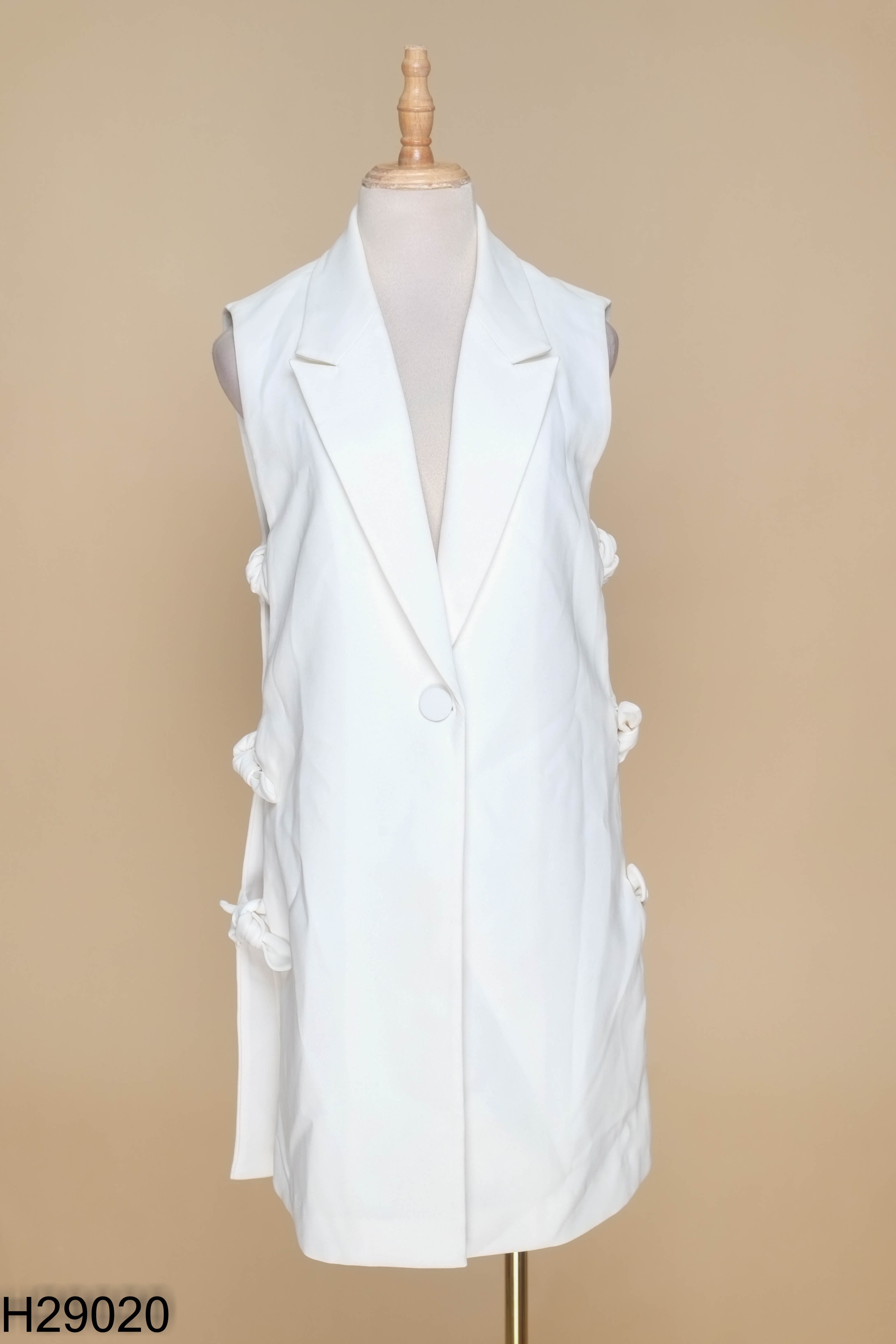 Áo khoác blazer trắng sữa ELISE kiểu váy
