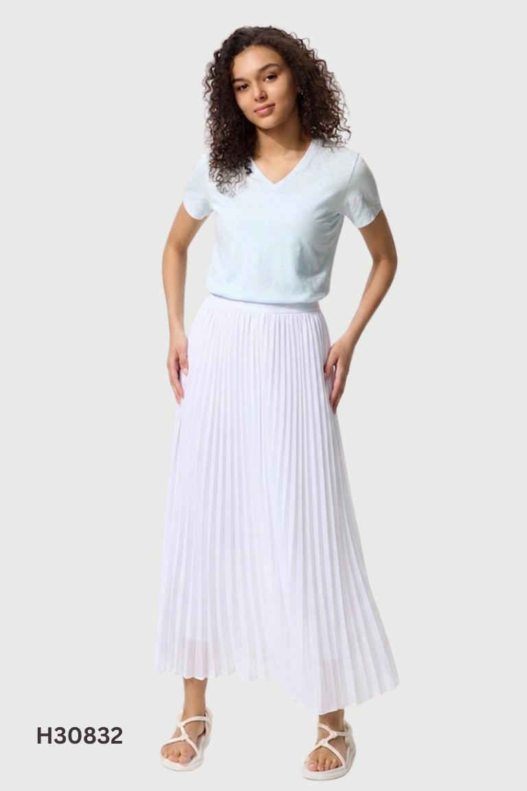 Chân váy UNIQLO tím xếp ly
