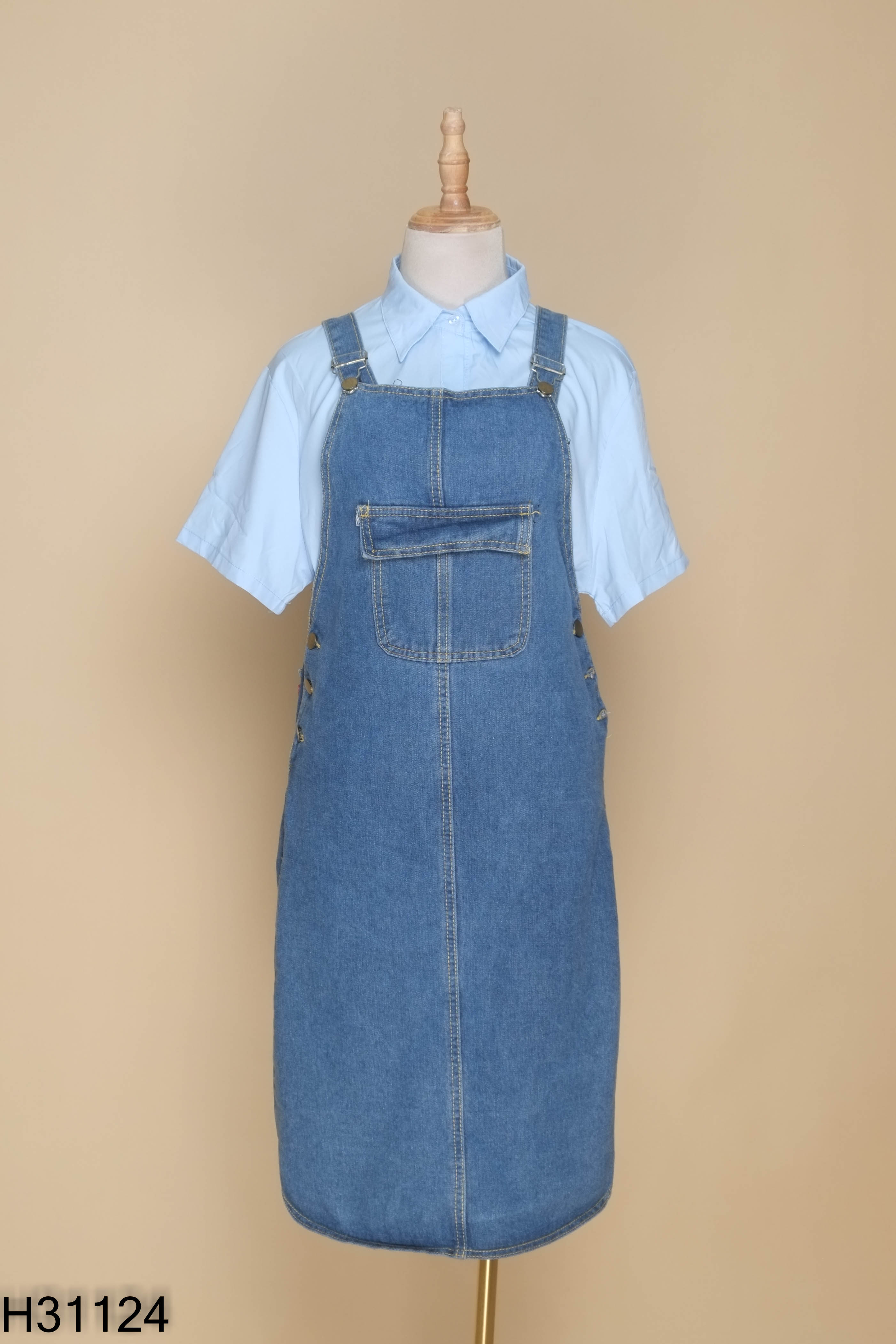 Set xanh+jeans yếm xanh