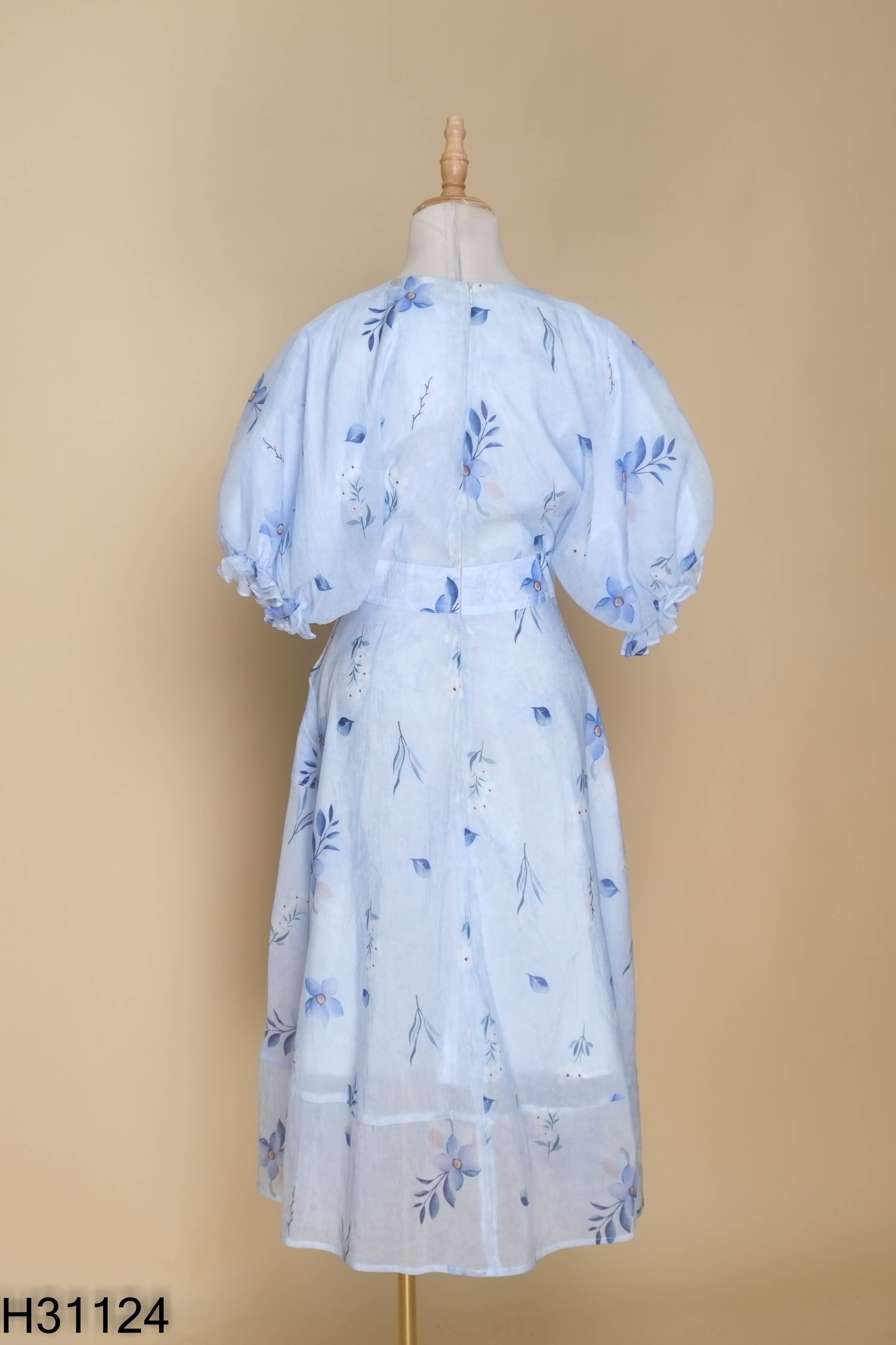 Váy voan xanh NYM STORE hoa