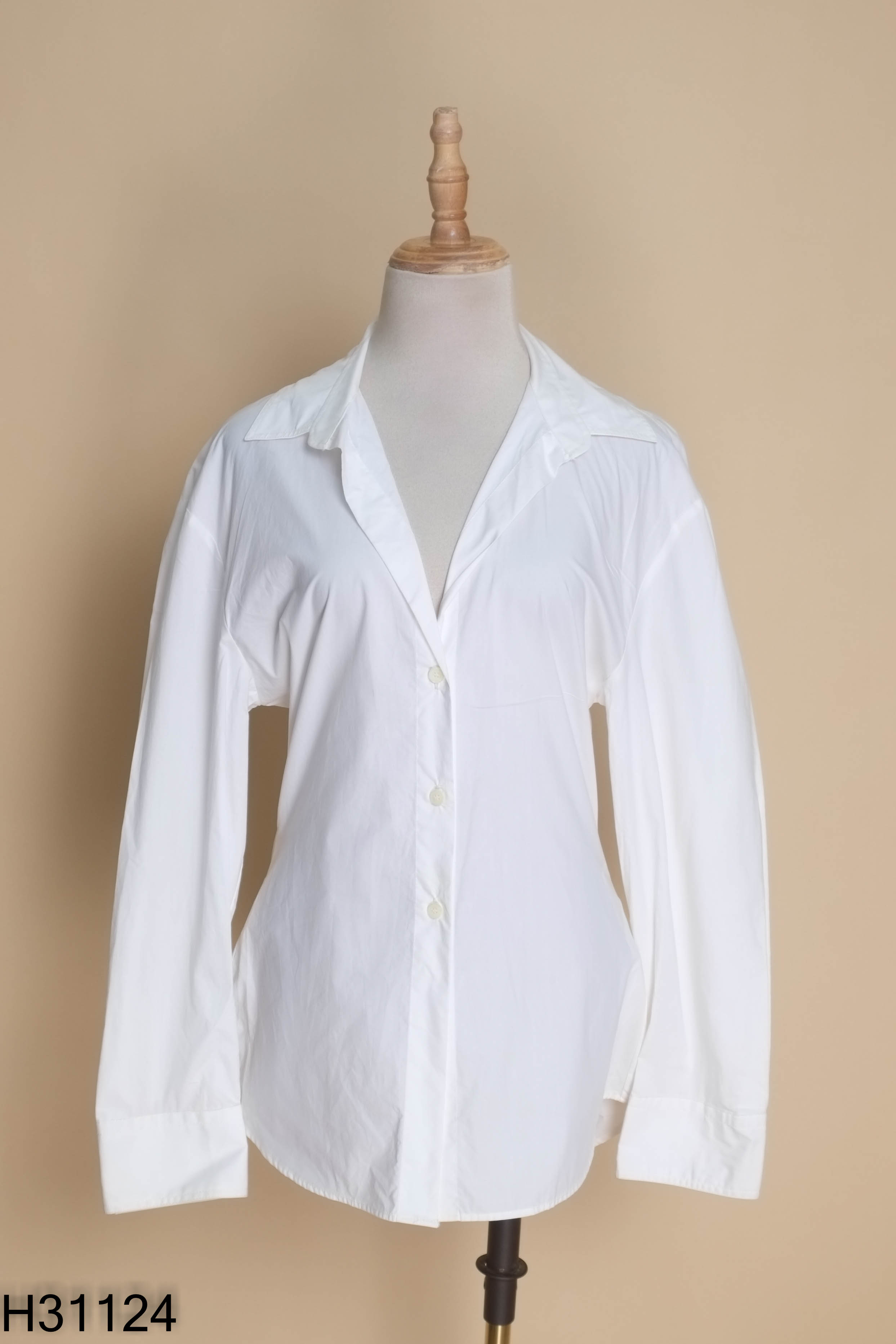 NEWTAG ZARA áo sơ mi trắng trơn