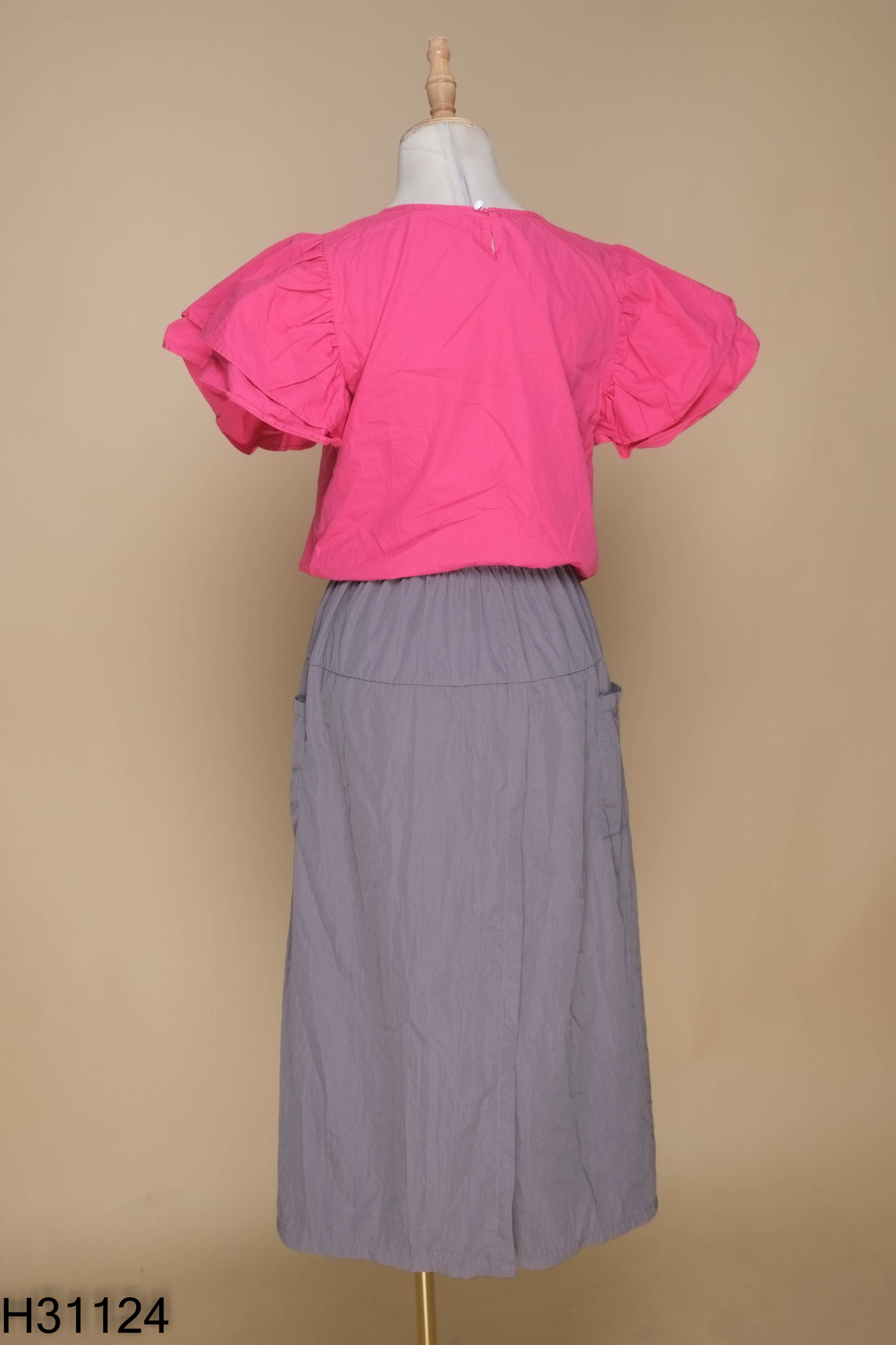 Set bộ hồng+quần ghi