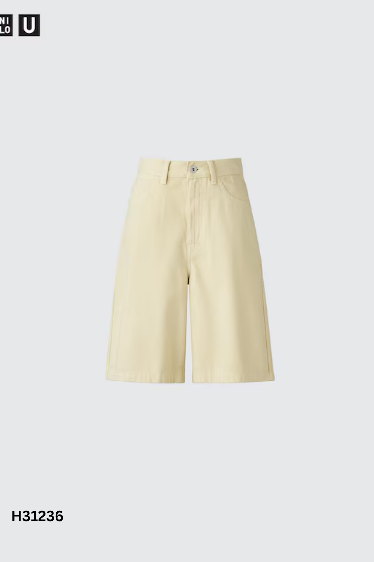 Quần shorts UNIQLO vàng nhạt kaki