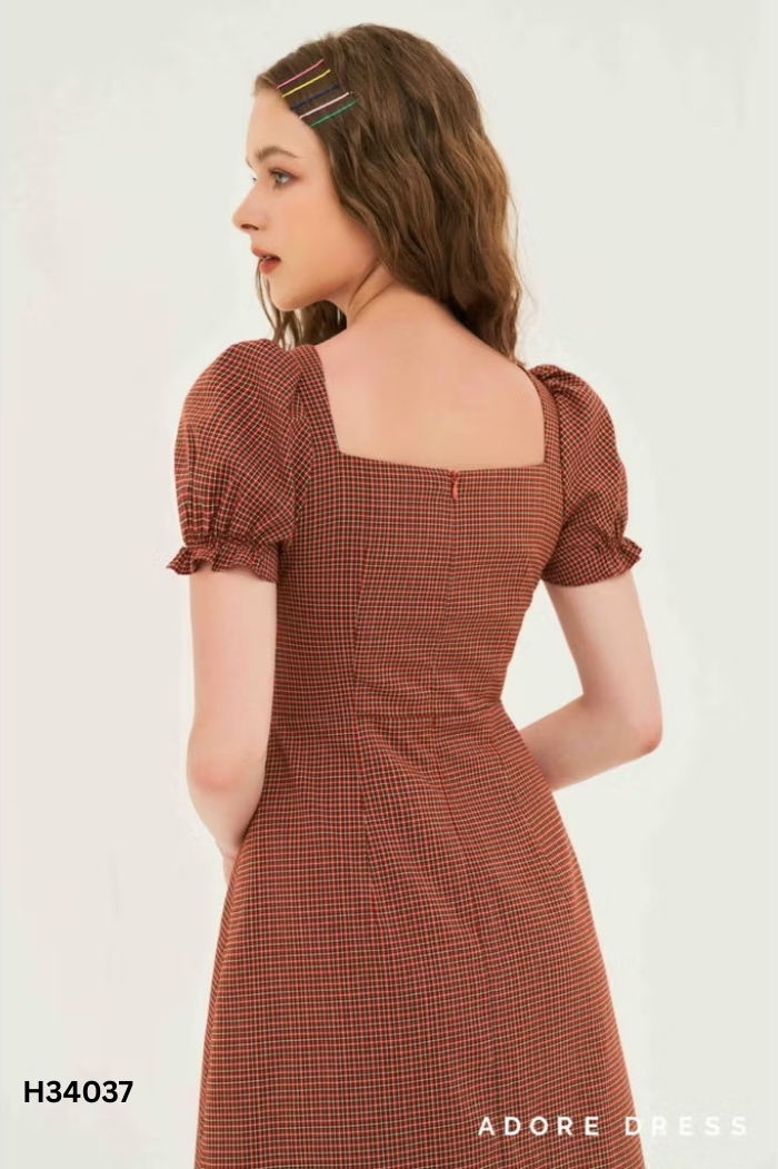 Váy ADORE DRESS đỏ kẻ caro