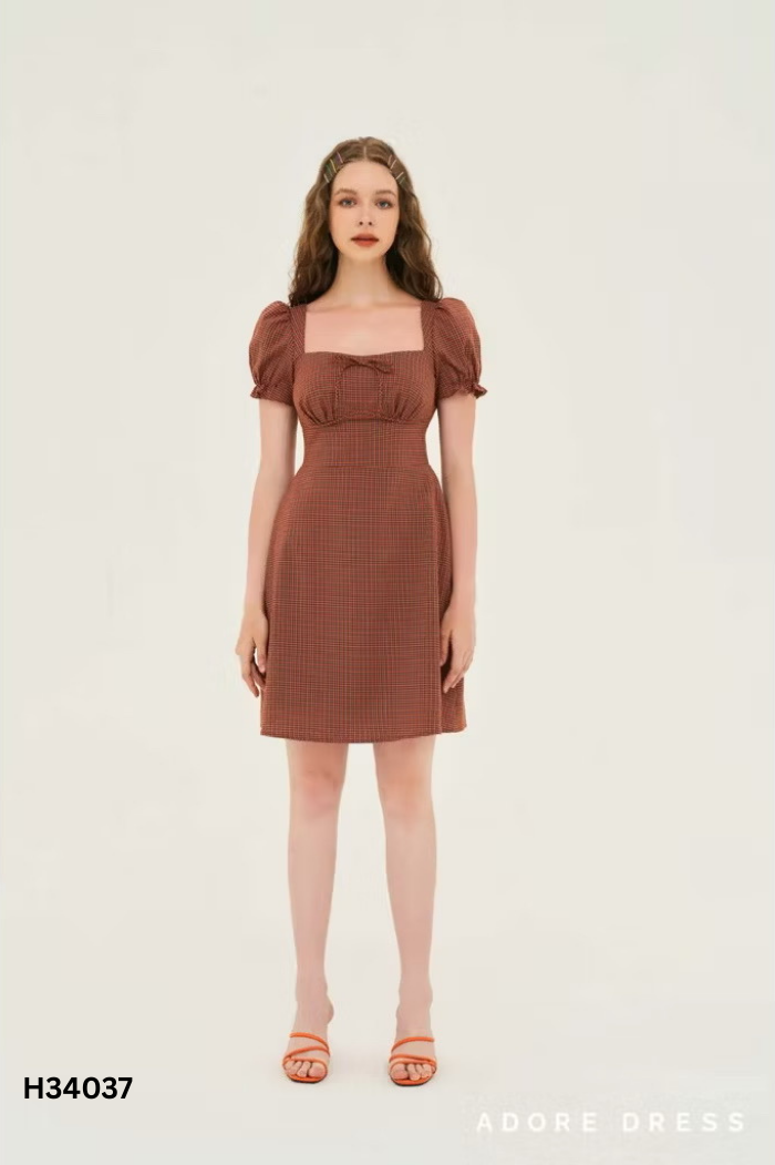 Váy ADORE DRESS đỏ kẻ caro