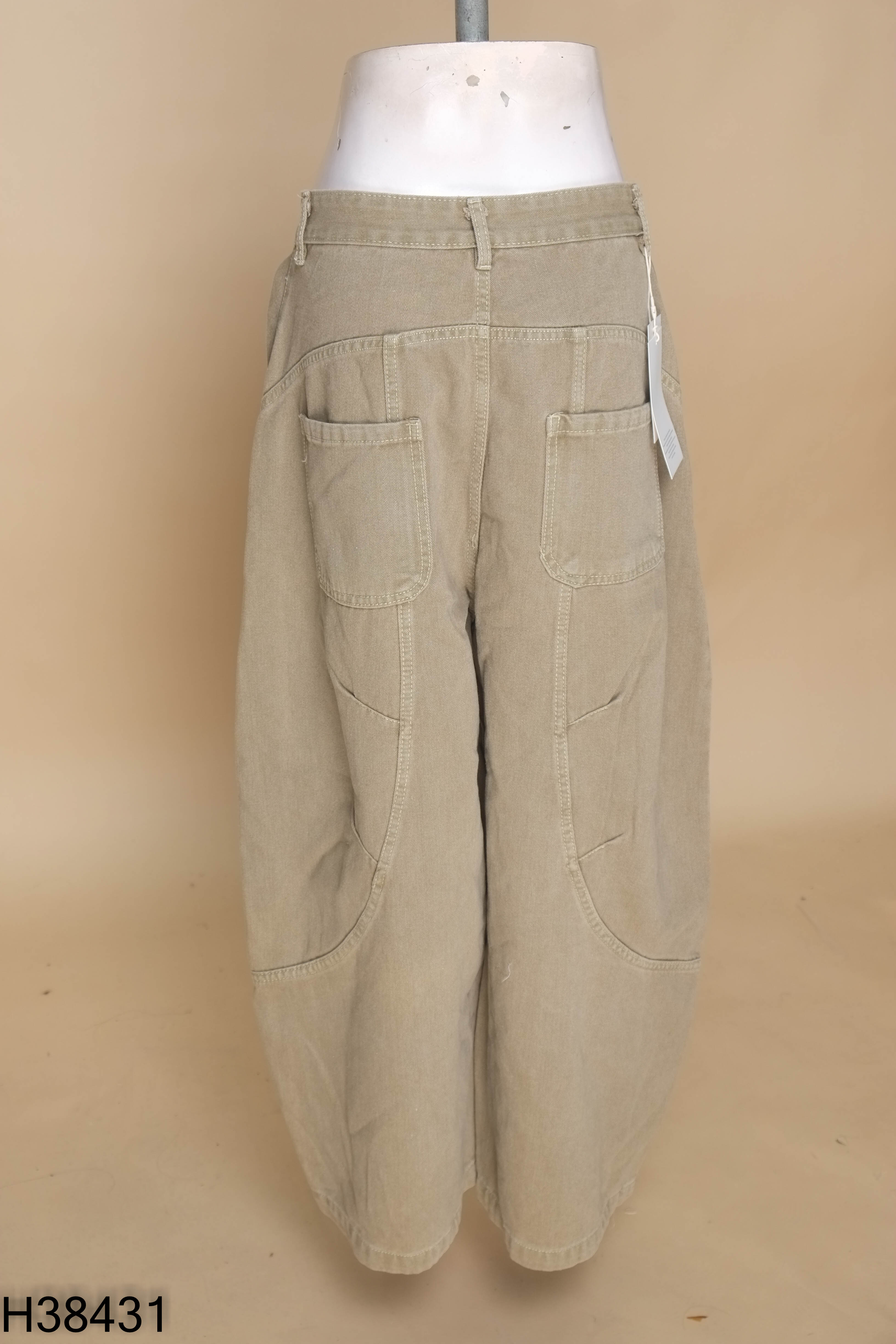 NEWTAG CT quần jeans nâu ống rộng