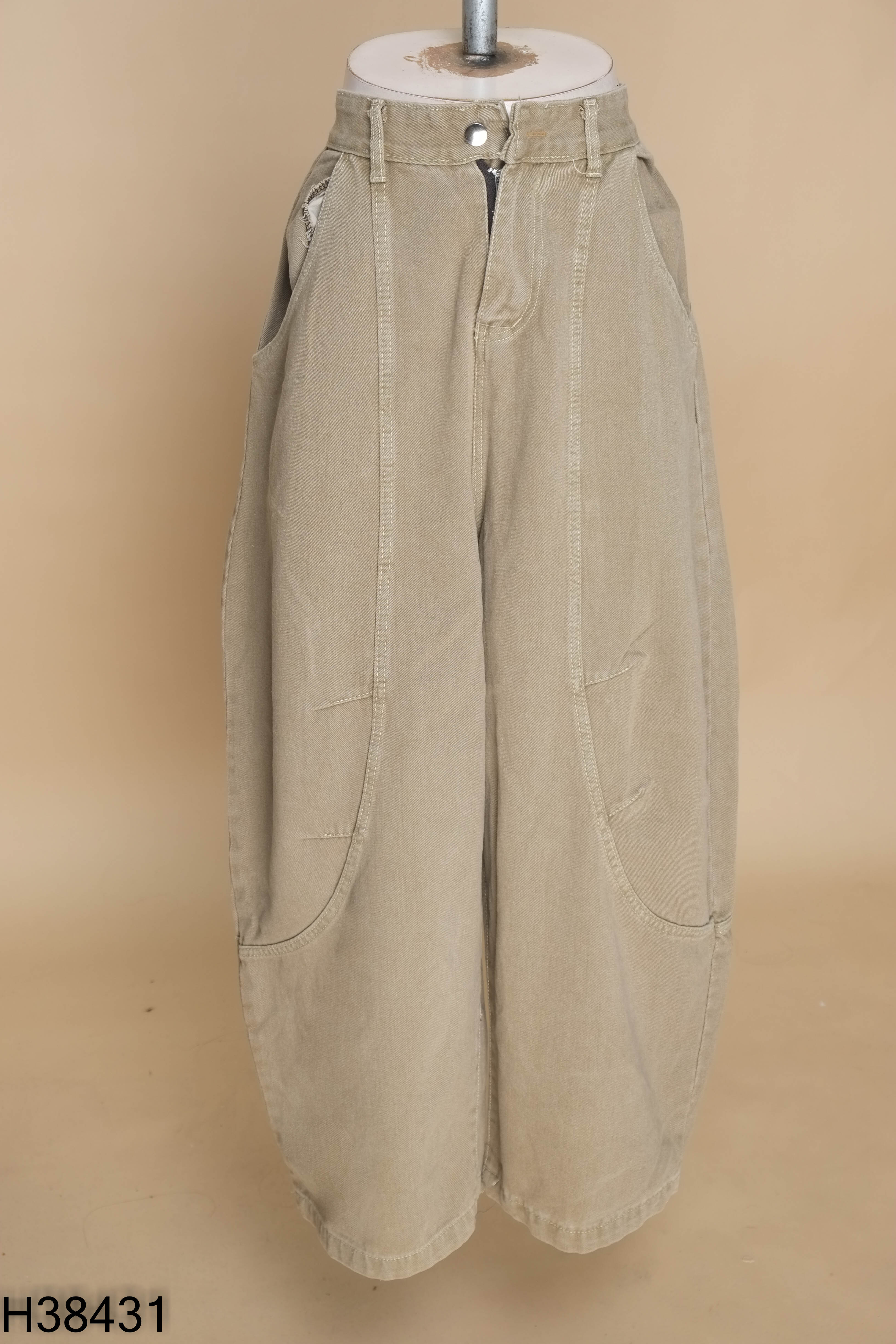 NEWTAG CT quần jeans nâu ống rộng