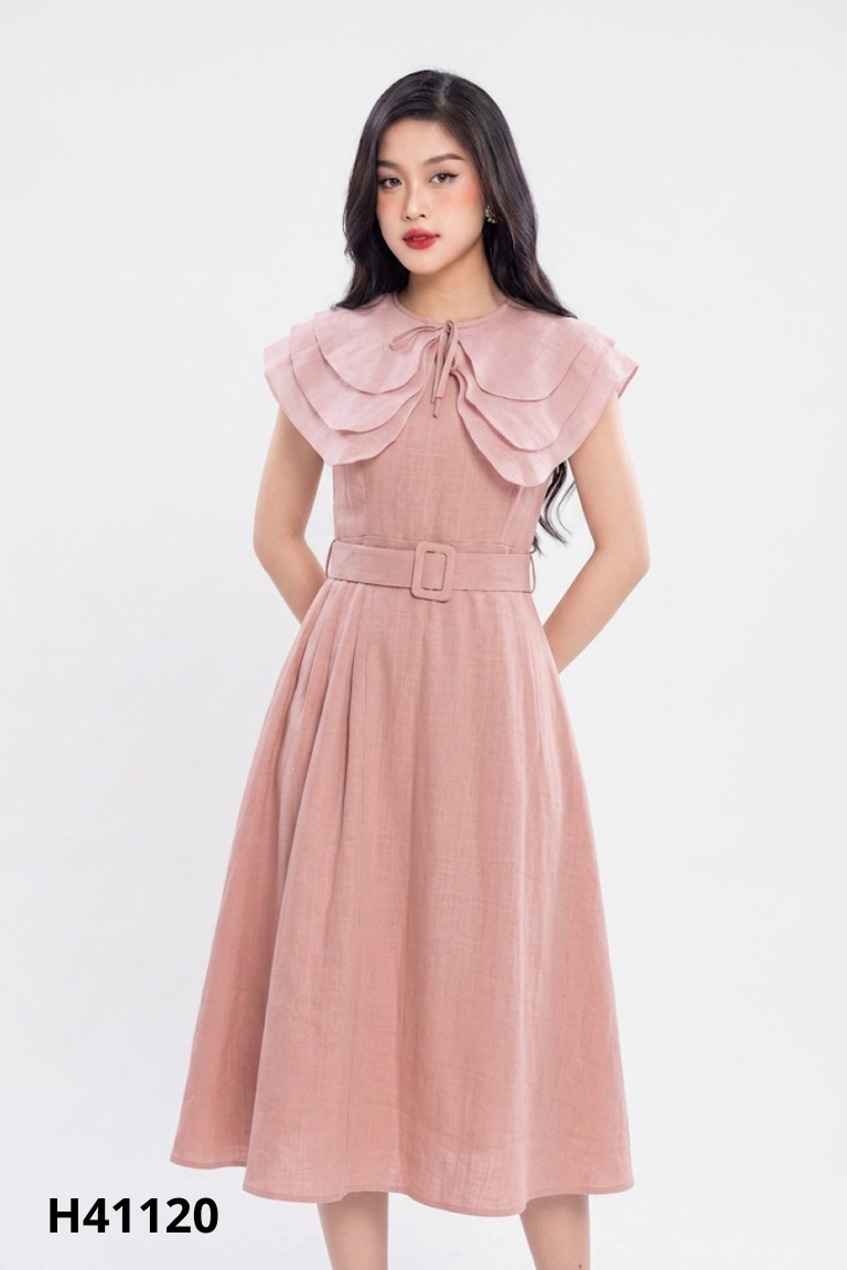 Váy KĐ STORE hồng cổ bèo