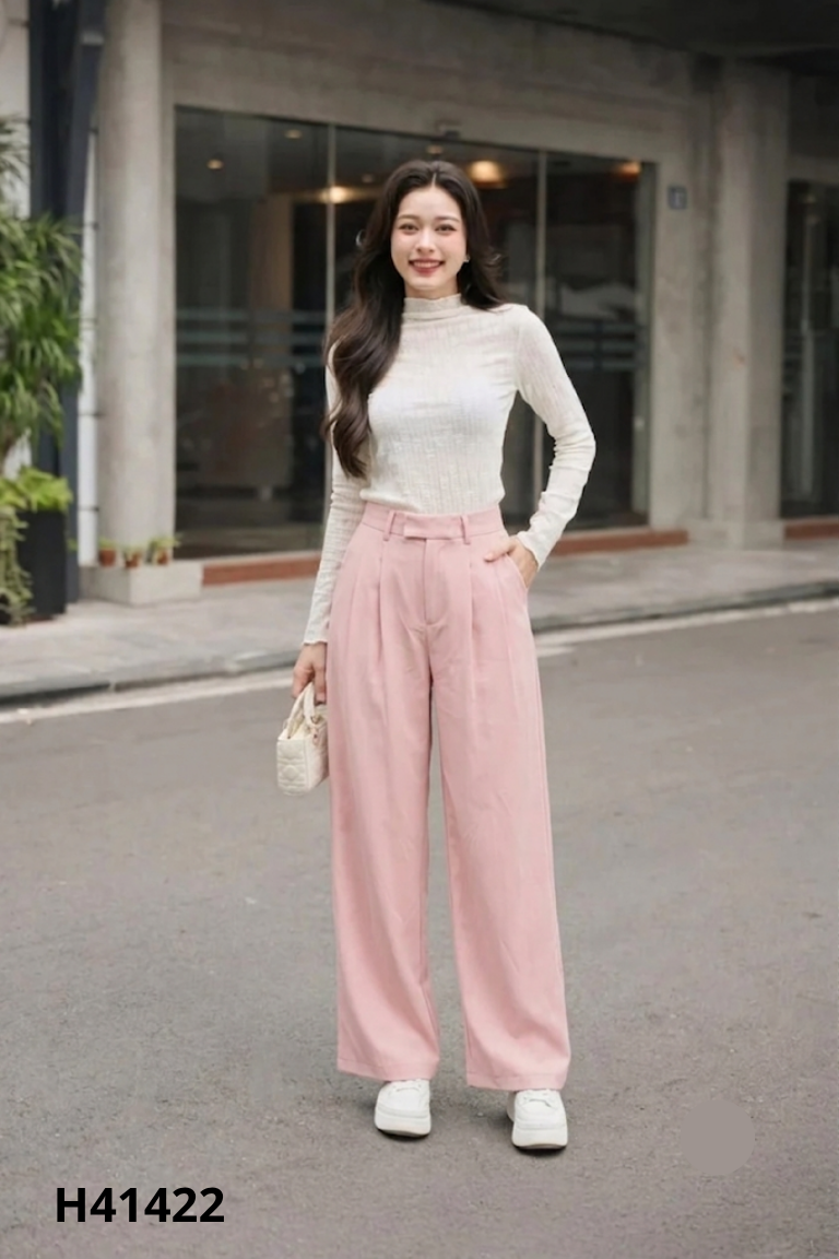 Quần hồng CORPORATION suông