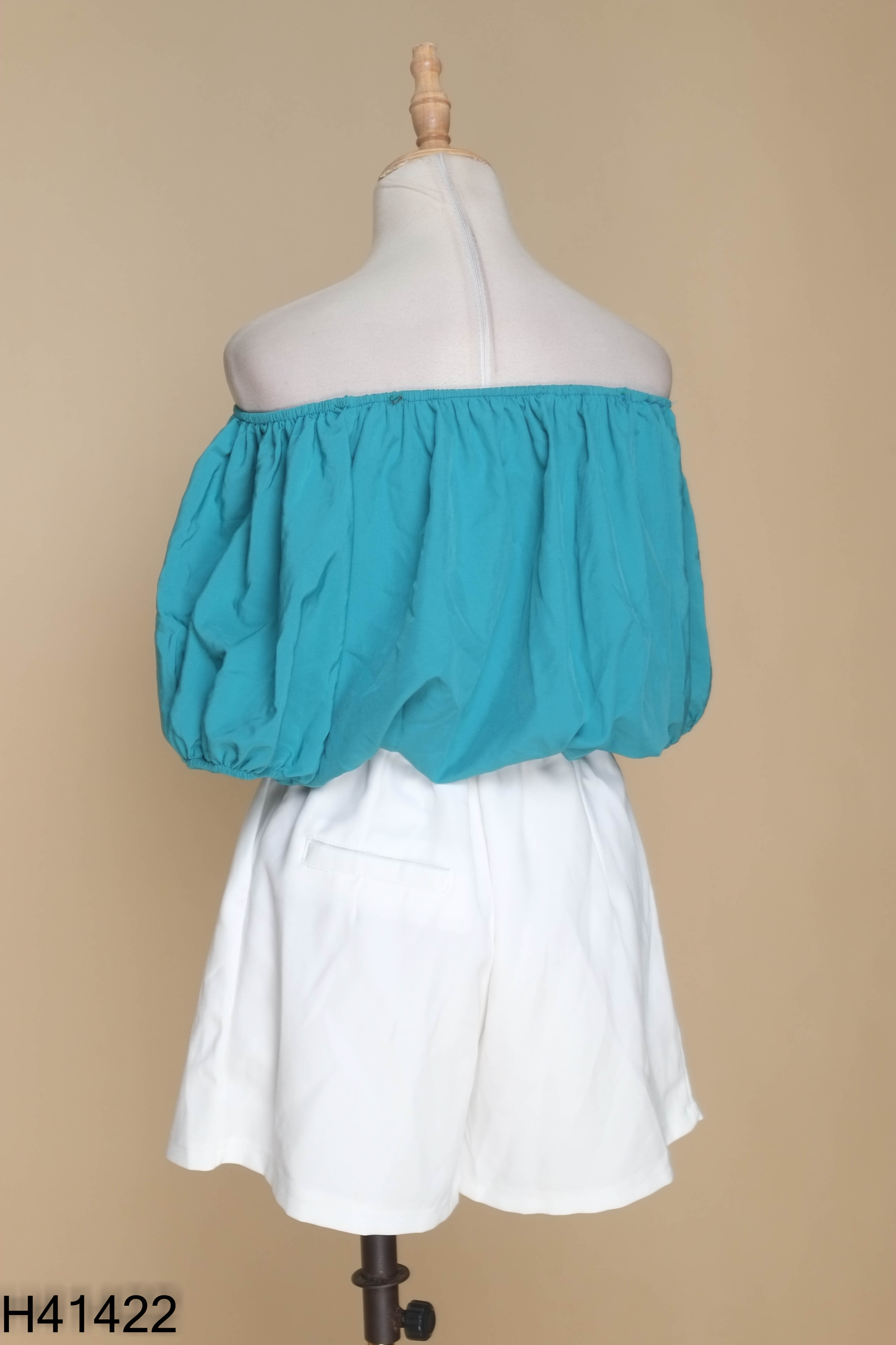 Set xanh trễ vai+quần
