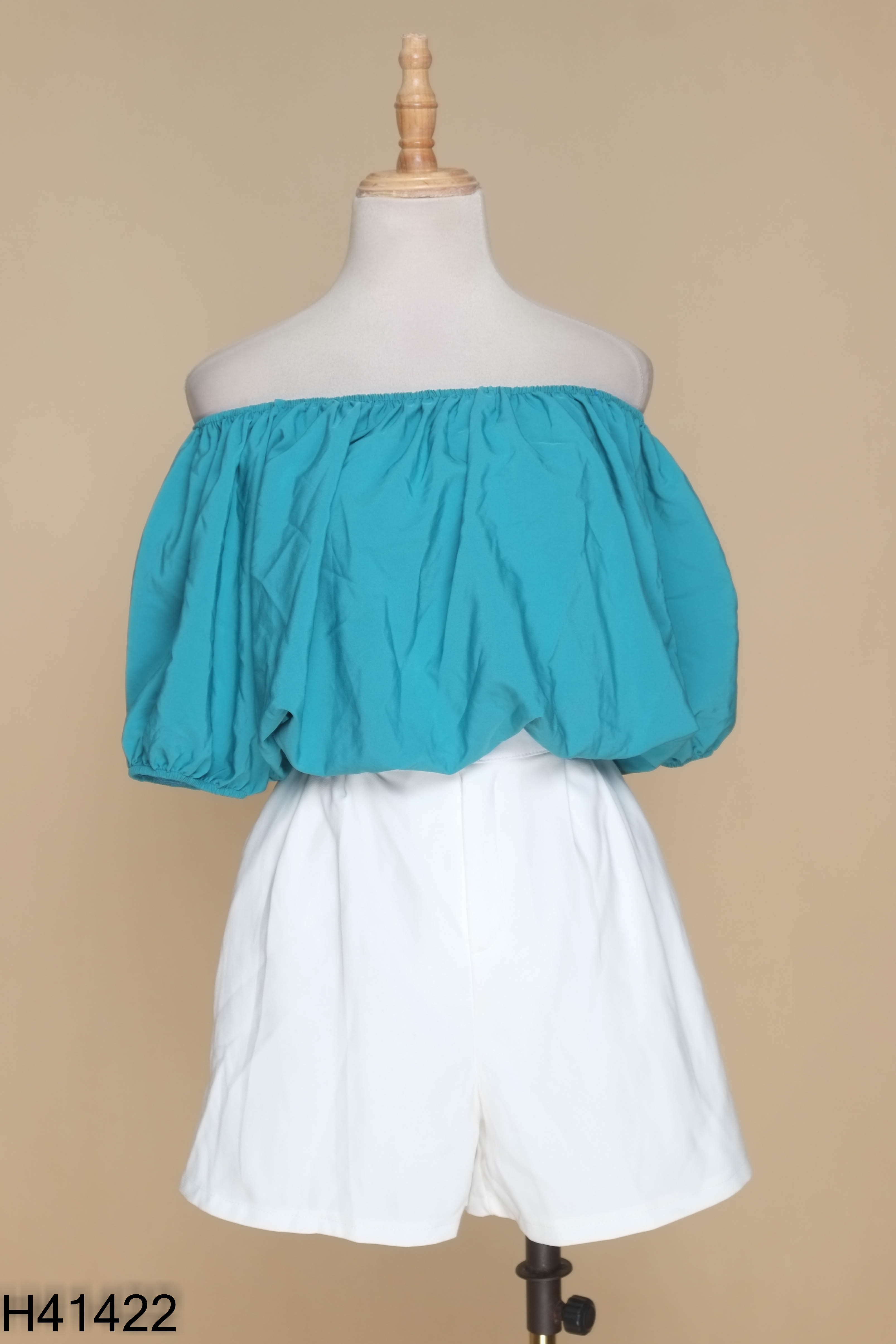 Set xanh trễ vai+quần
