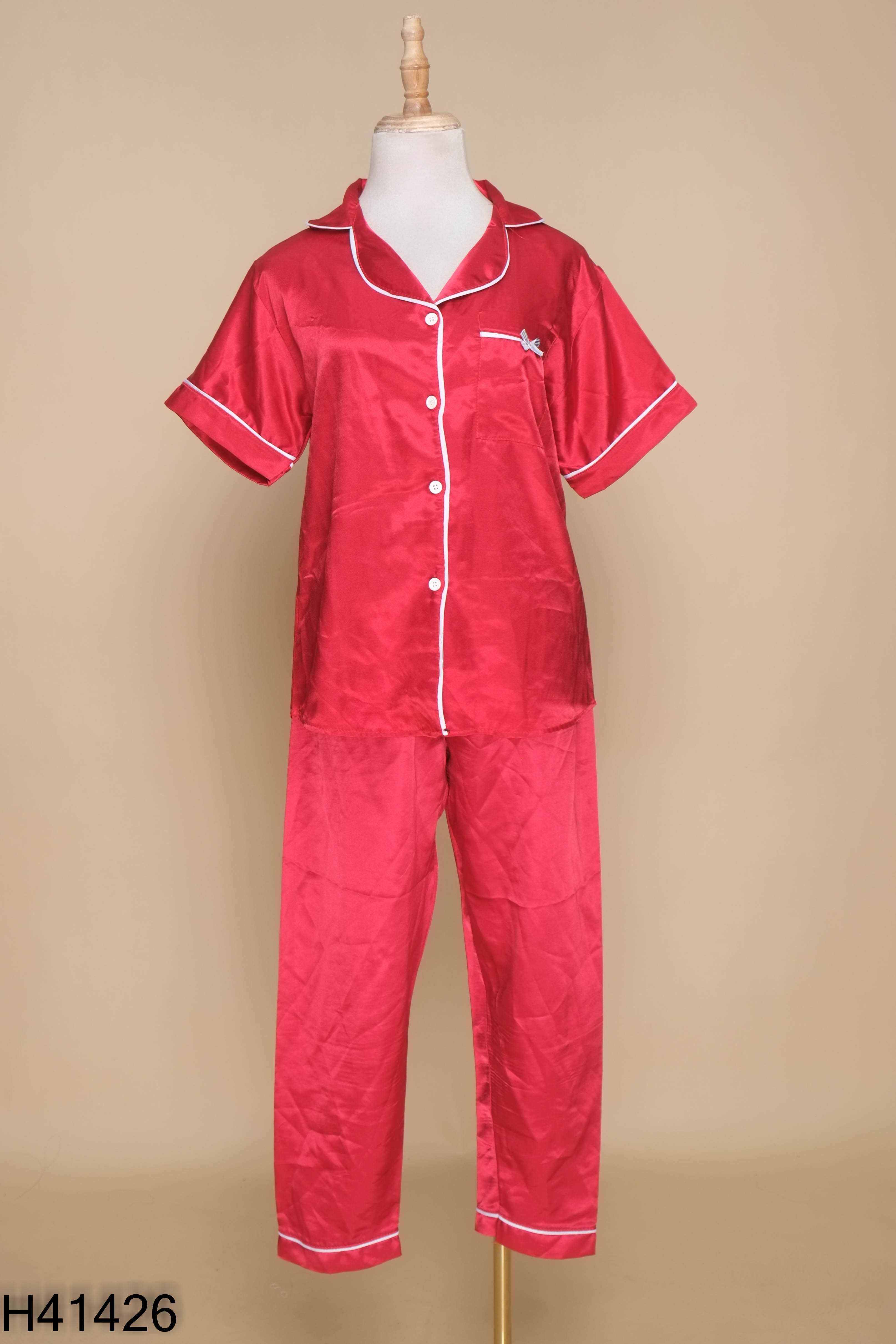 Set lụa đỏ NEW FASHION+quần