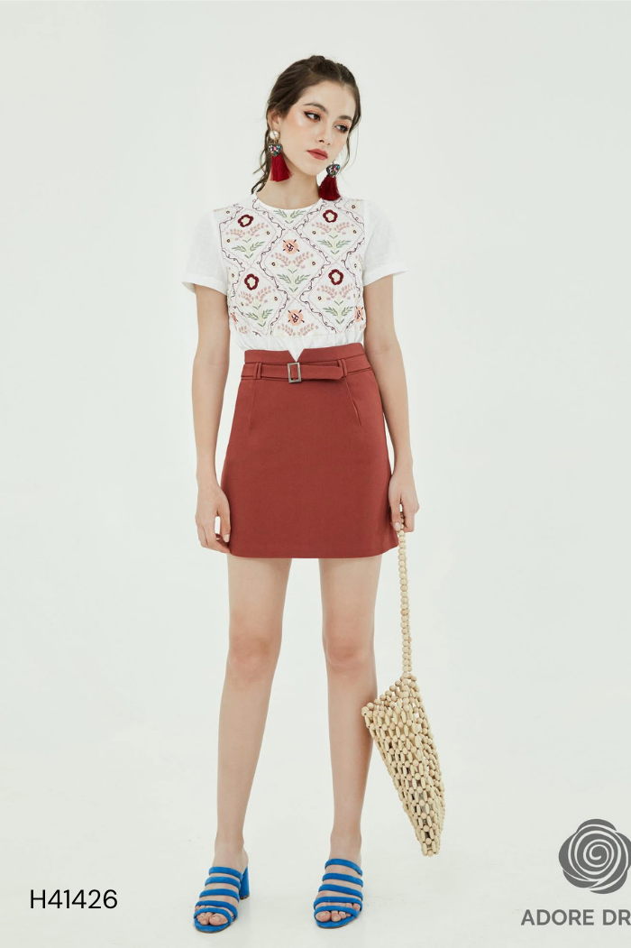 Chân váy ADORE DRESS hồng đất