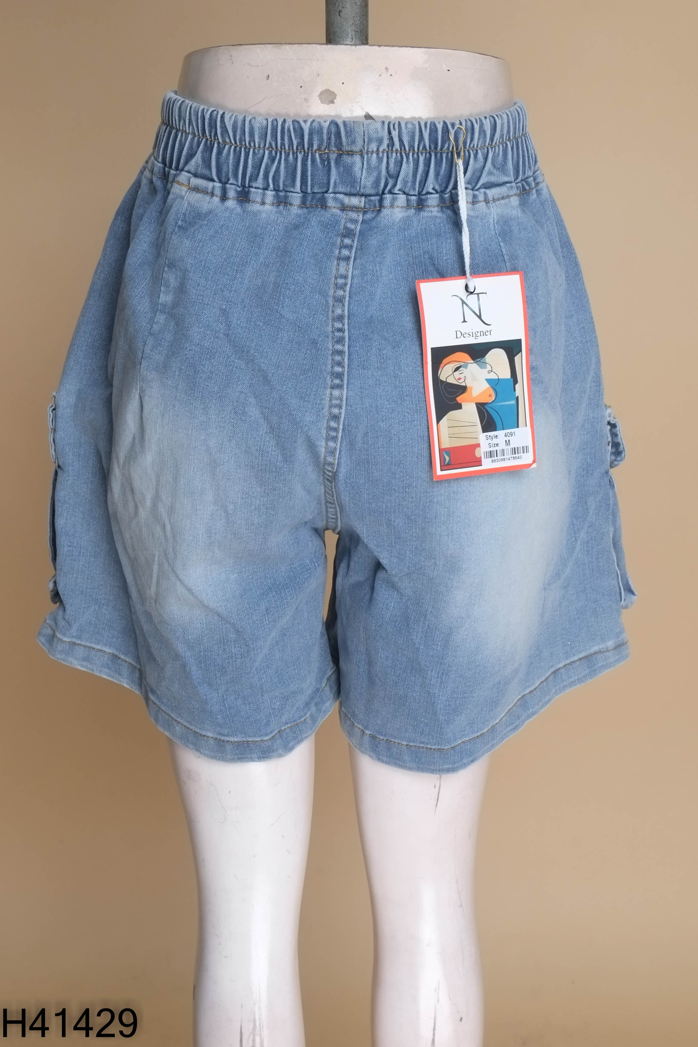 NEWTAG ROUENTENS quần shorts jeans xanh