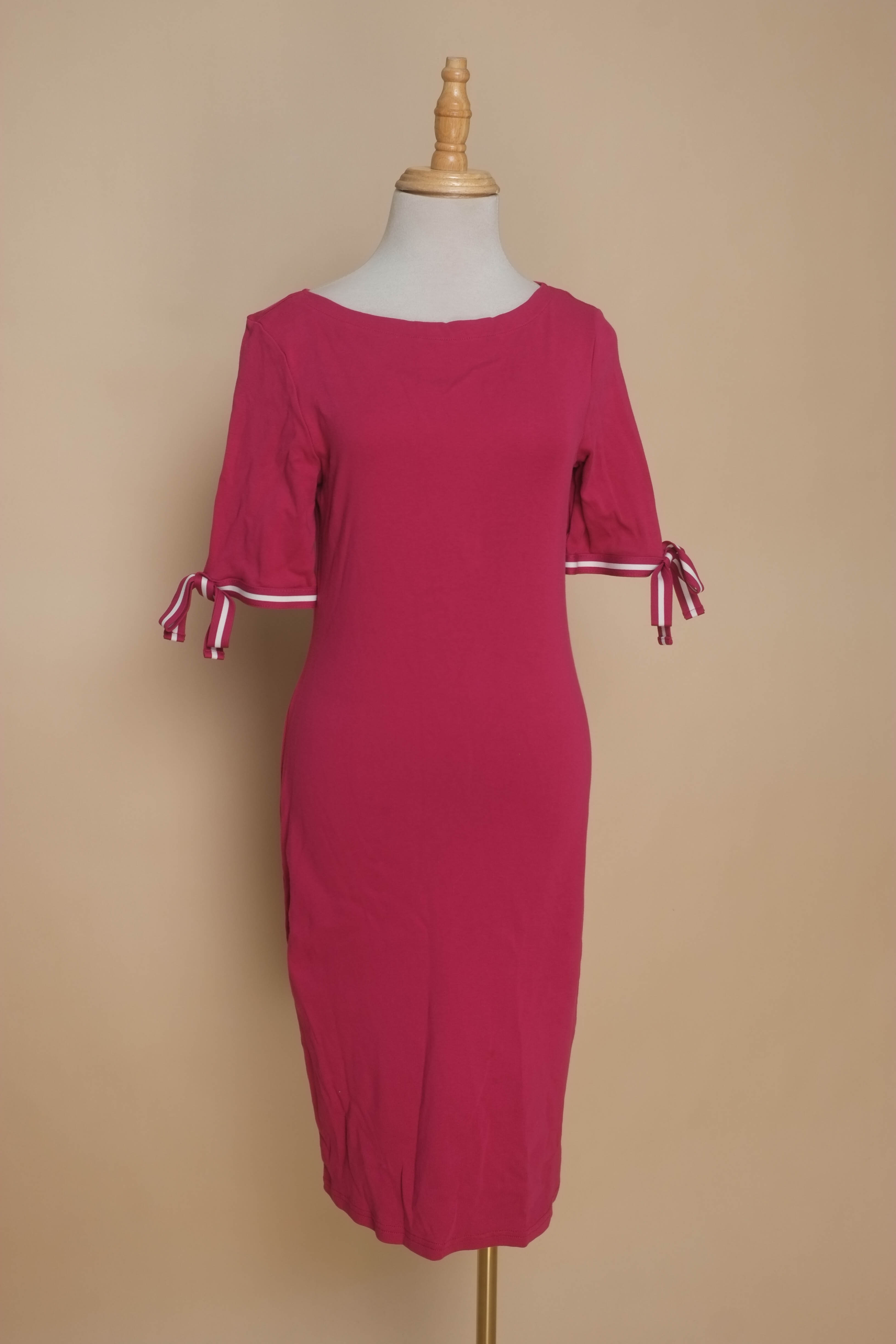 Váy len tim LAUREN cổ thuyền