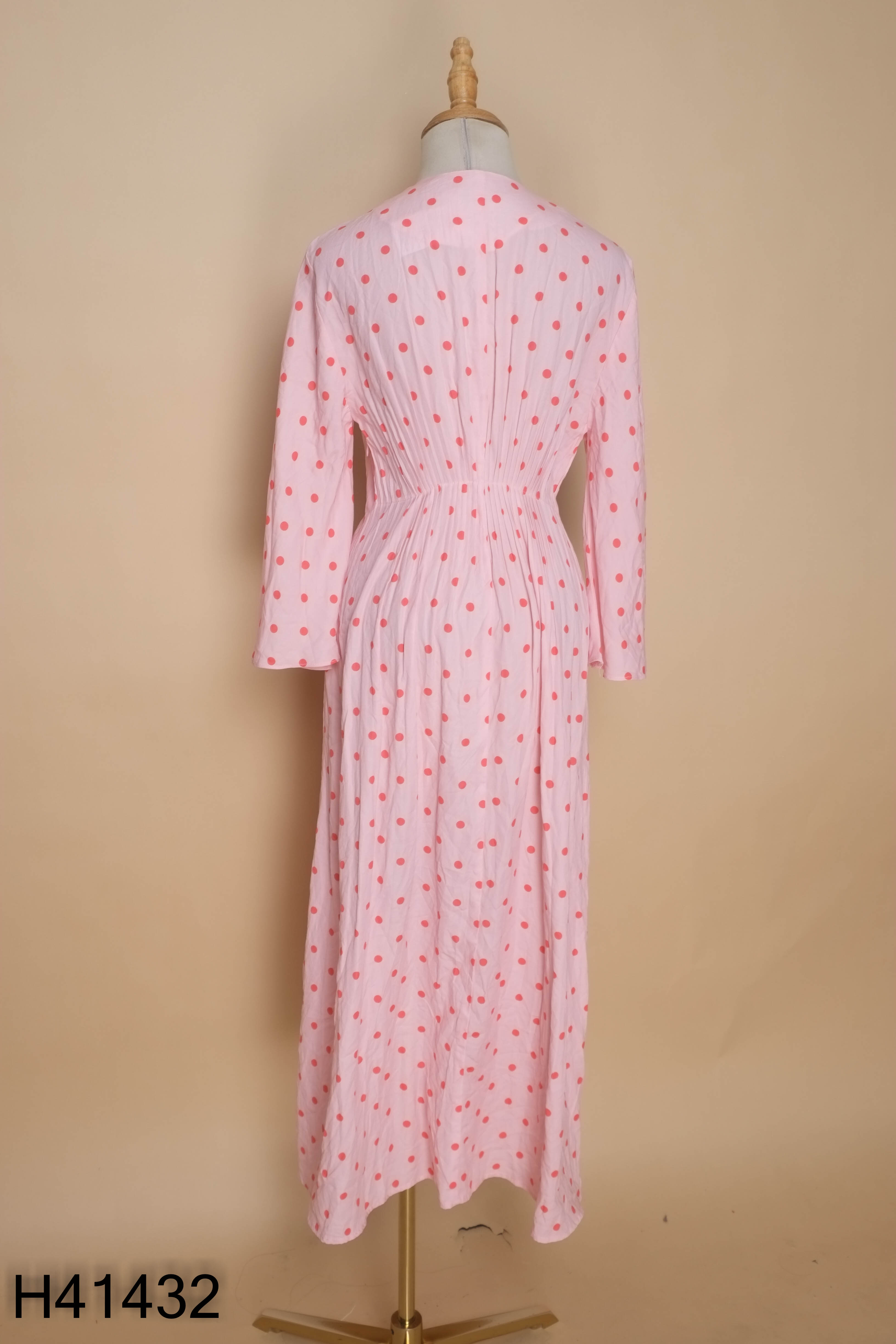 Váy hồng ZHUYIYI chấm bi