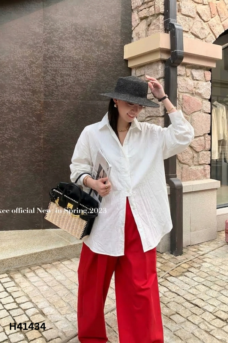 Áo sơ mi trắng WUYANJIANHUI