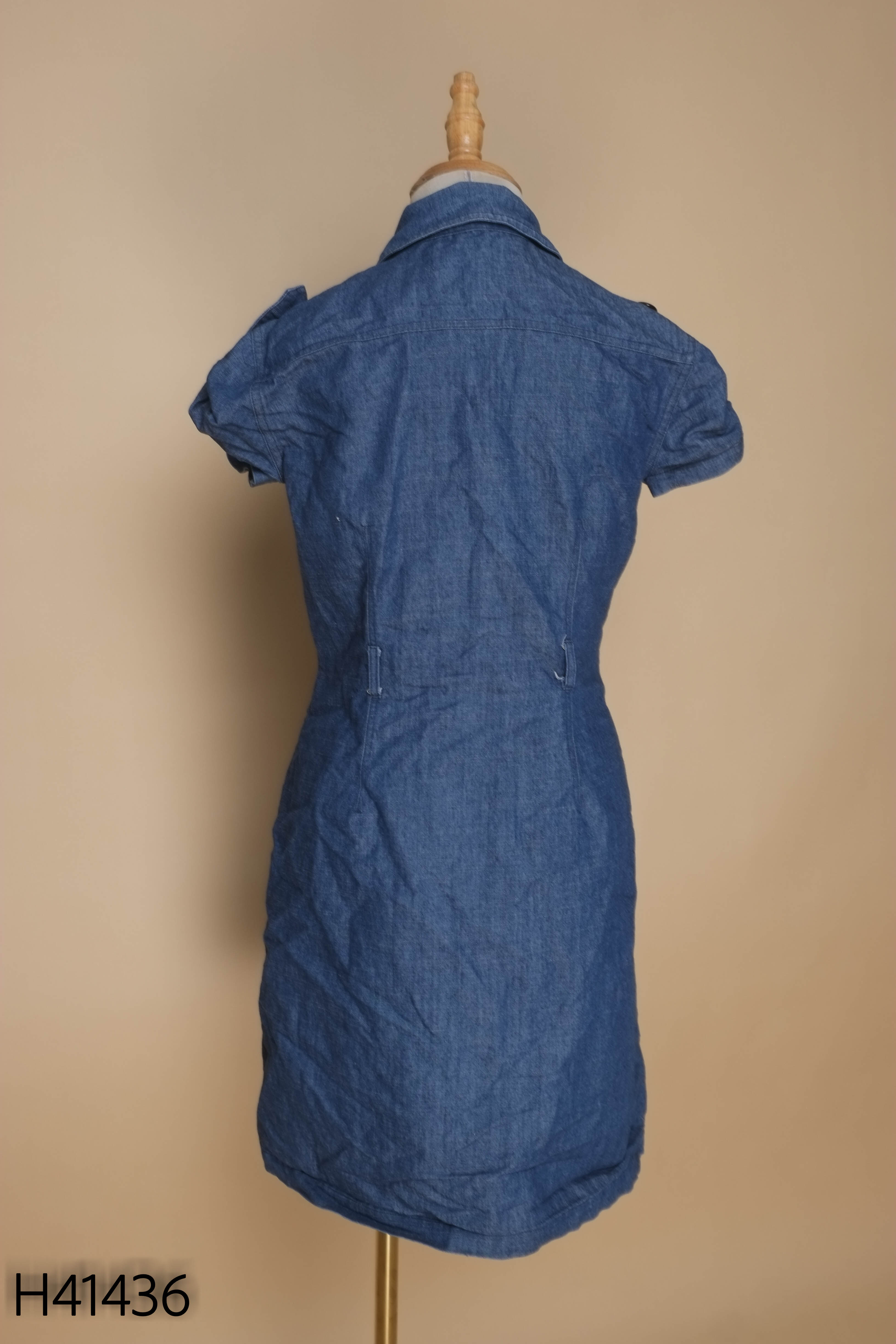 Váy jeans xanh SPENSE cúc