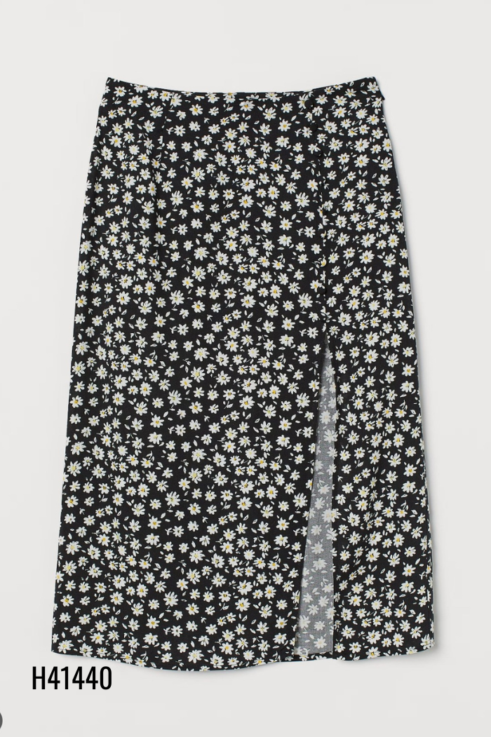 Chân váy HM đen hoa