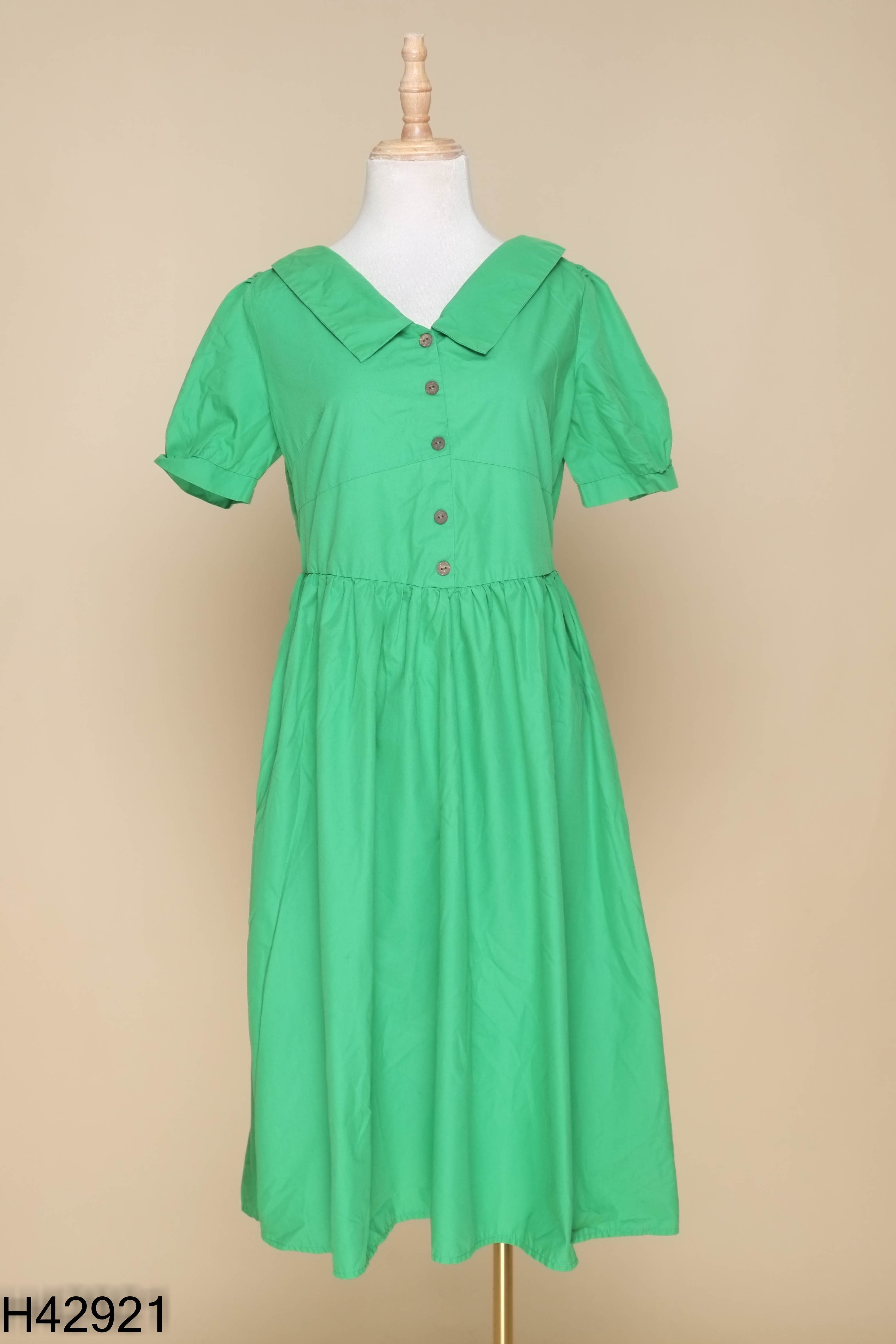 Váy NẮNG VÀNG babydoll xanh lá